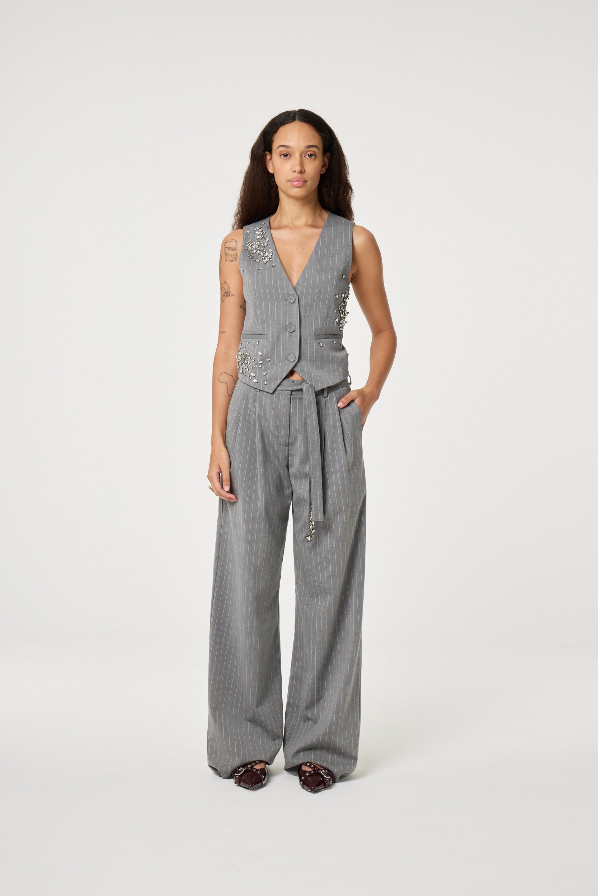 FABIENNE CHAPOT  GREY GIGI GILET 225