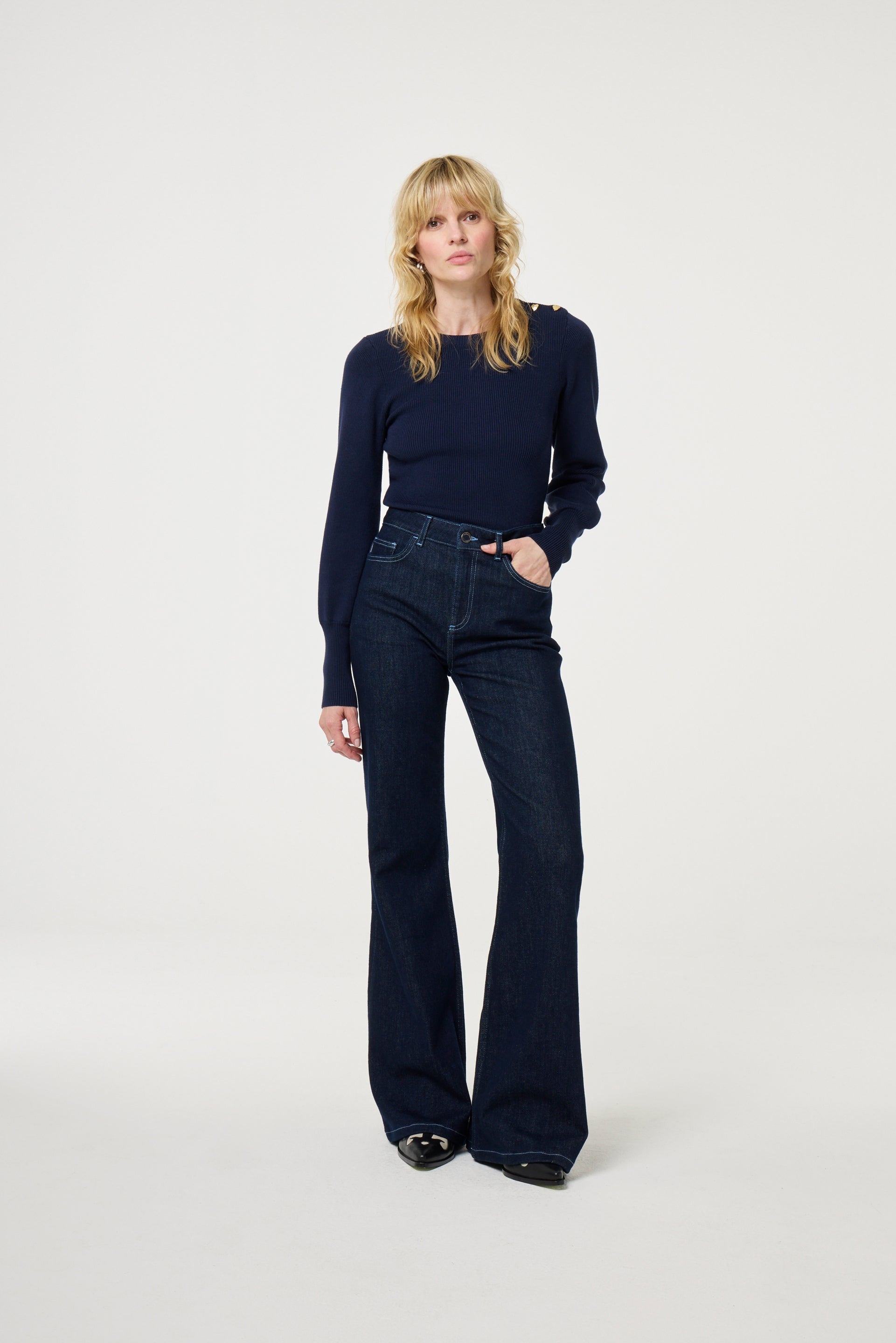 FABIENNE CHAPOT  BLUE VIC BOOTCUT JEANS 225