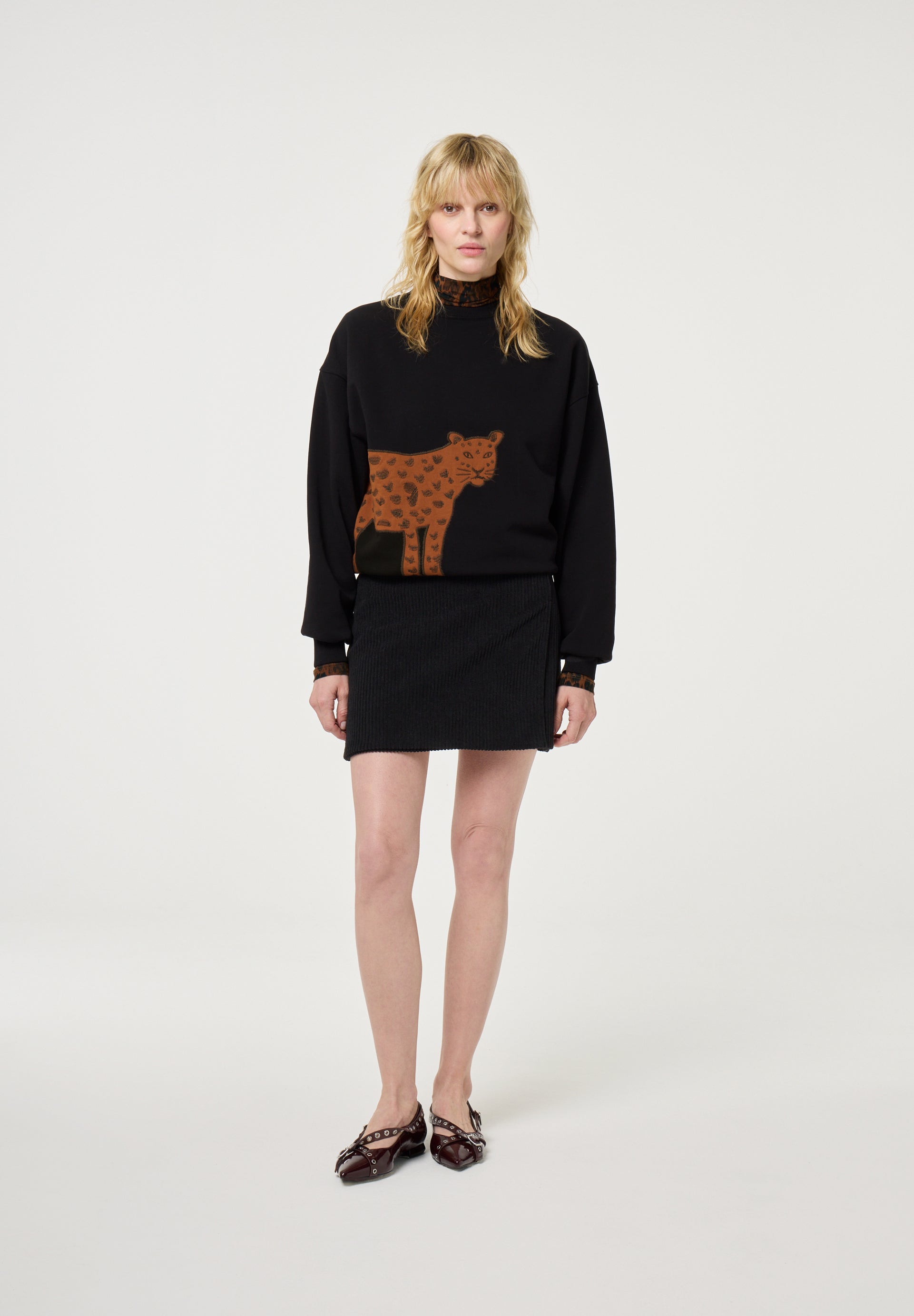 FABIENNE CHAPOT  BLACK ARCHIE SWEATER 225