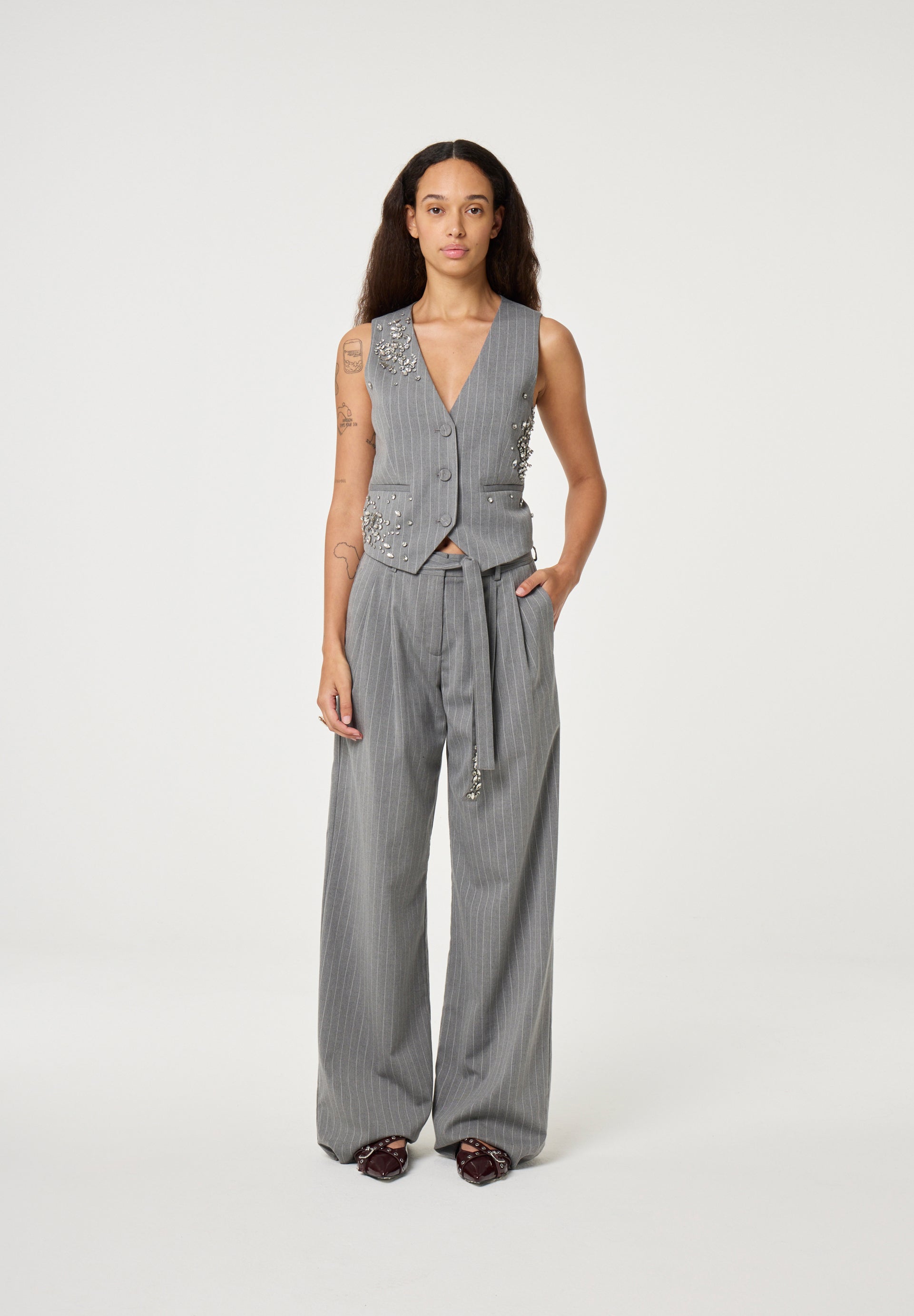 FABIENNE CHAPOT  GREY CHARLIE TROUSERS 225