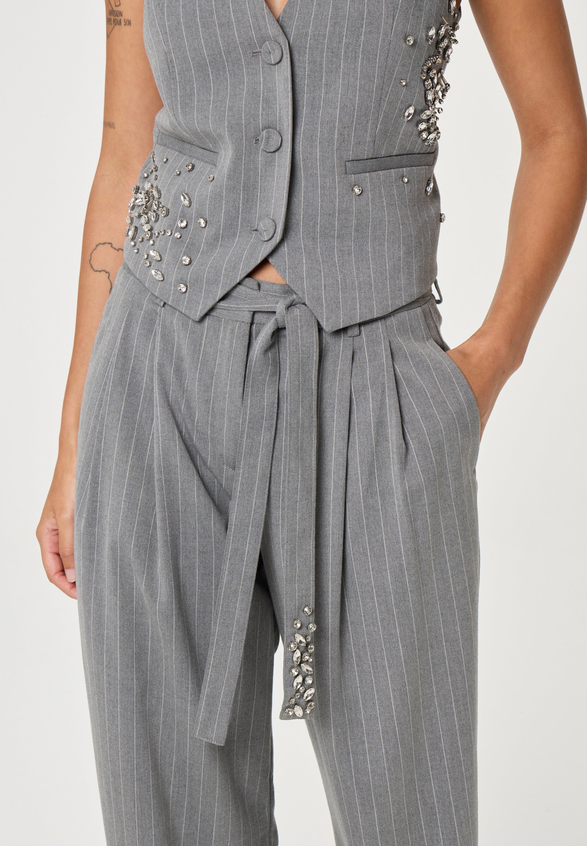 FABIENNE CHAPOT  GREY CHARLIE TROUSERS 225