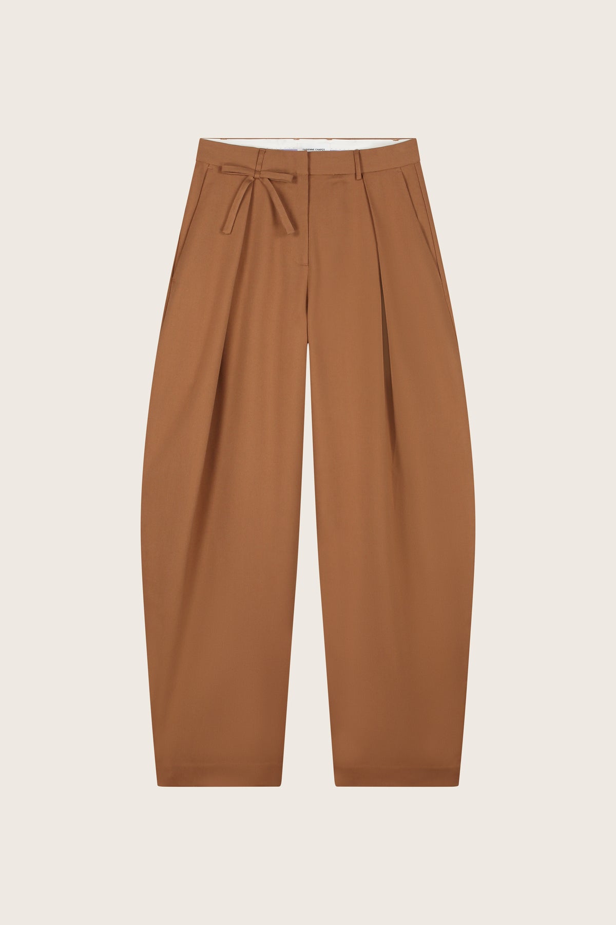 FABIENNE CHAPOT TAN CHARLOT BARRELL LEG TROUSERS CLTTRS33AW262019 226