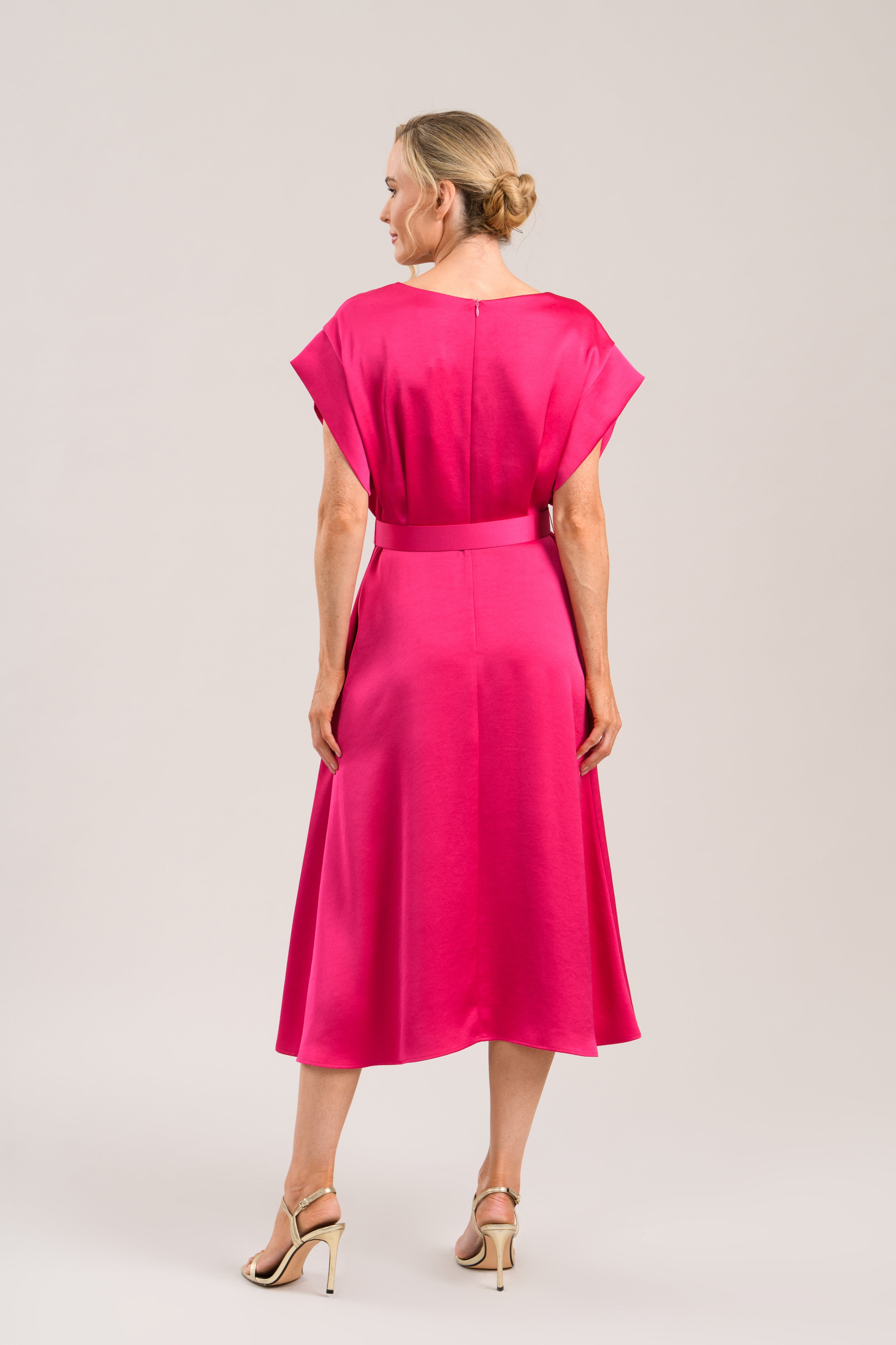 CAROLINE KILKENNY PINK WRAP DRESS CALM 126