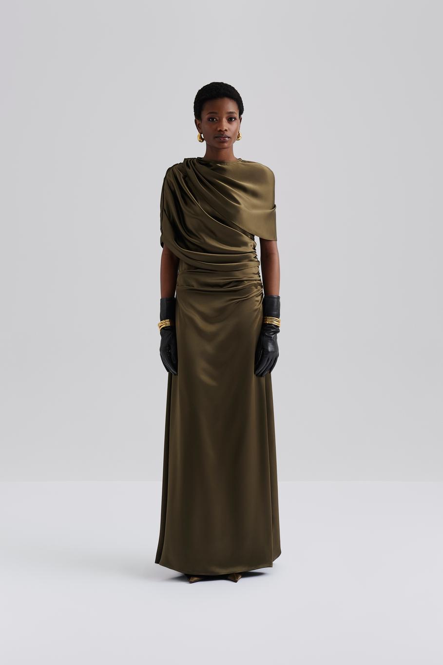 MALINA CASSIA OLIVE DRESS 225