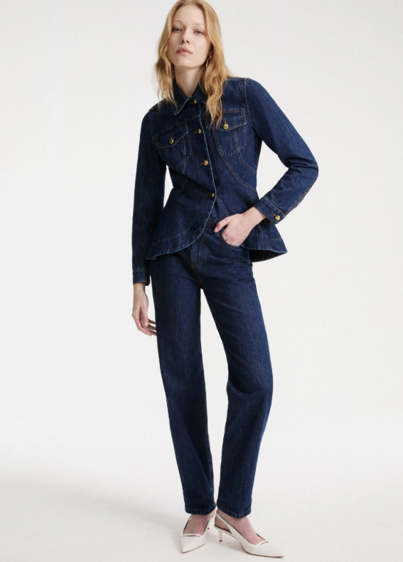 MARELLA NAVY DENIM TROUSER MLSMOM 226