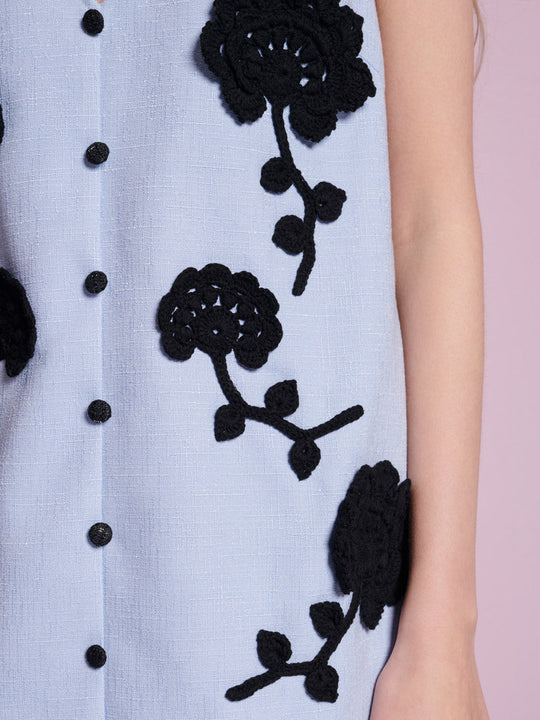 SISTER JANE DORIE CROCHET FLORAL MINI DRESS 125