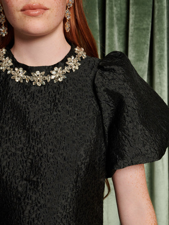 SISTER JANE VIOLA JACQUARD BLACK DRESS 225