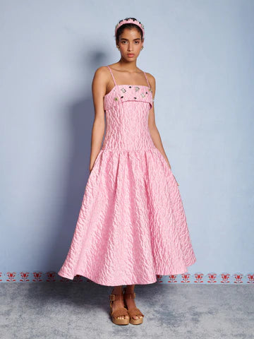 SISTER JANE POSY JAQUARD PINK DRESS 126