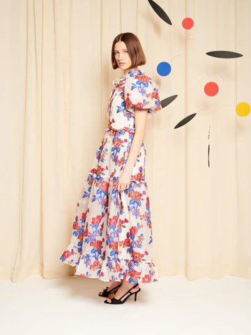 SISTER JANE CREAM AZUR BLOOM JACQUARD MAXI DRESS DRD765IVO 226