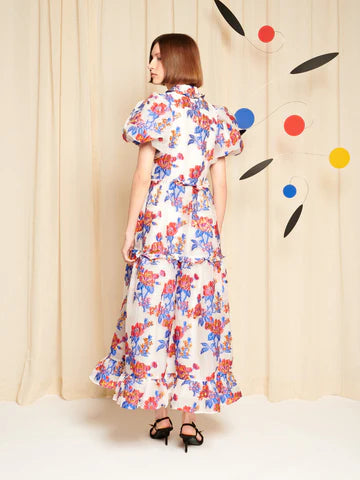 SISTER JANE CREAM AZUR BLOOM JACQUARD MAXI DRESS DRD765IVO 226