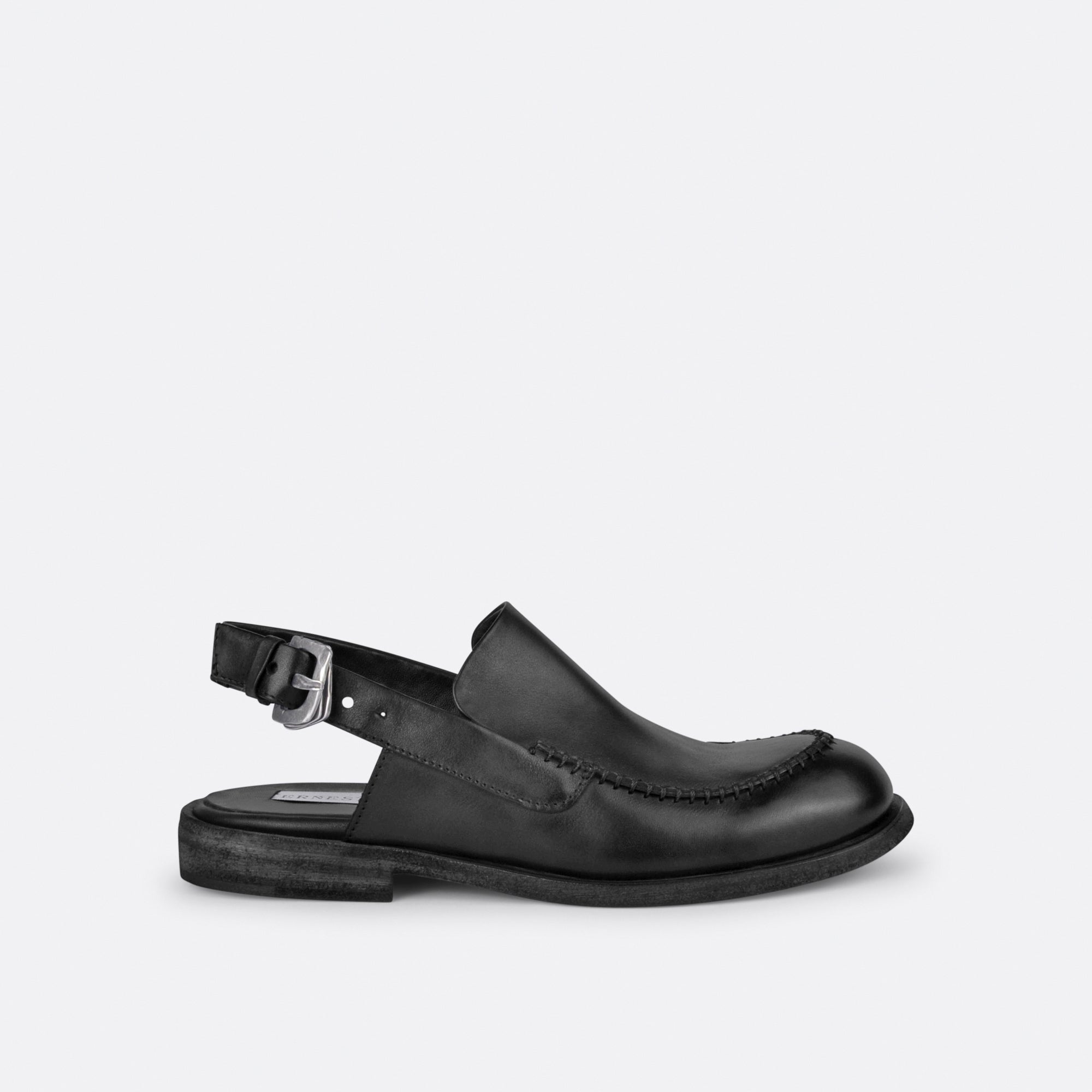 ERNESTO DOLANI BLACK OPEN BACK LOAFER 80DE09 MACBEES