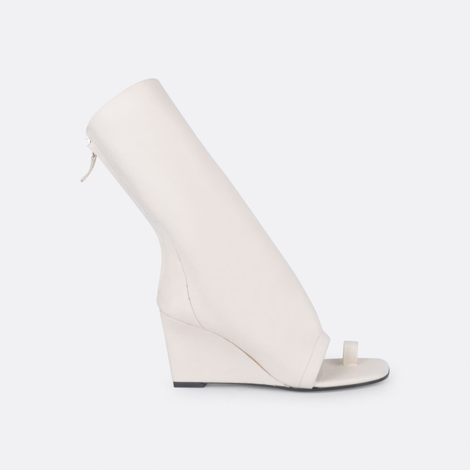 ERNESTO DOLANI WHITE OPEN TOE BOOT 8DNIX04 MACBEES
