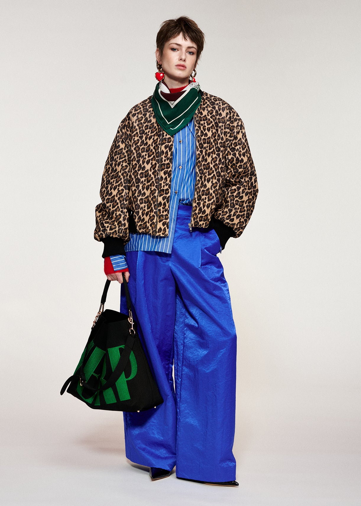 essentiel antwerp blue karmen wide leg pants