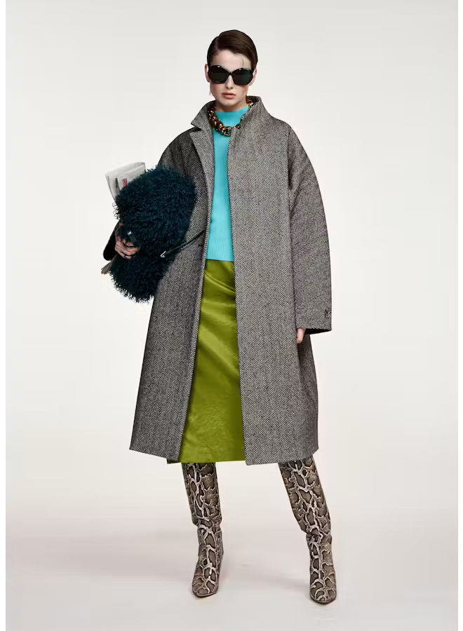 essentiel antwerp grey kabala oversized coat