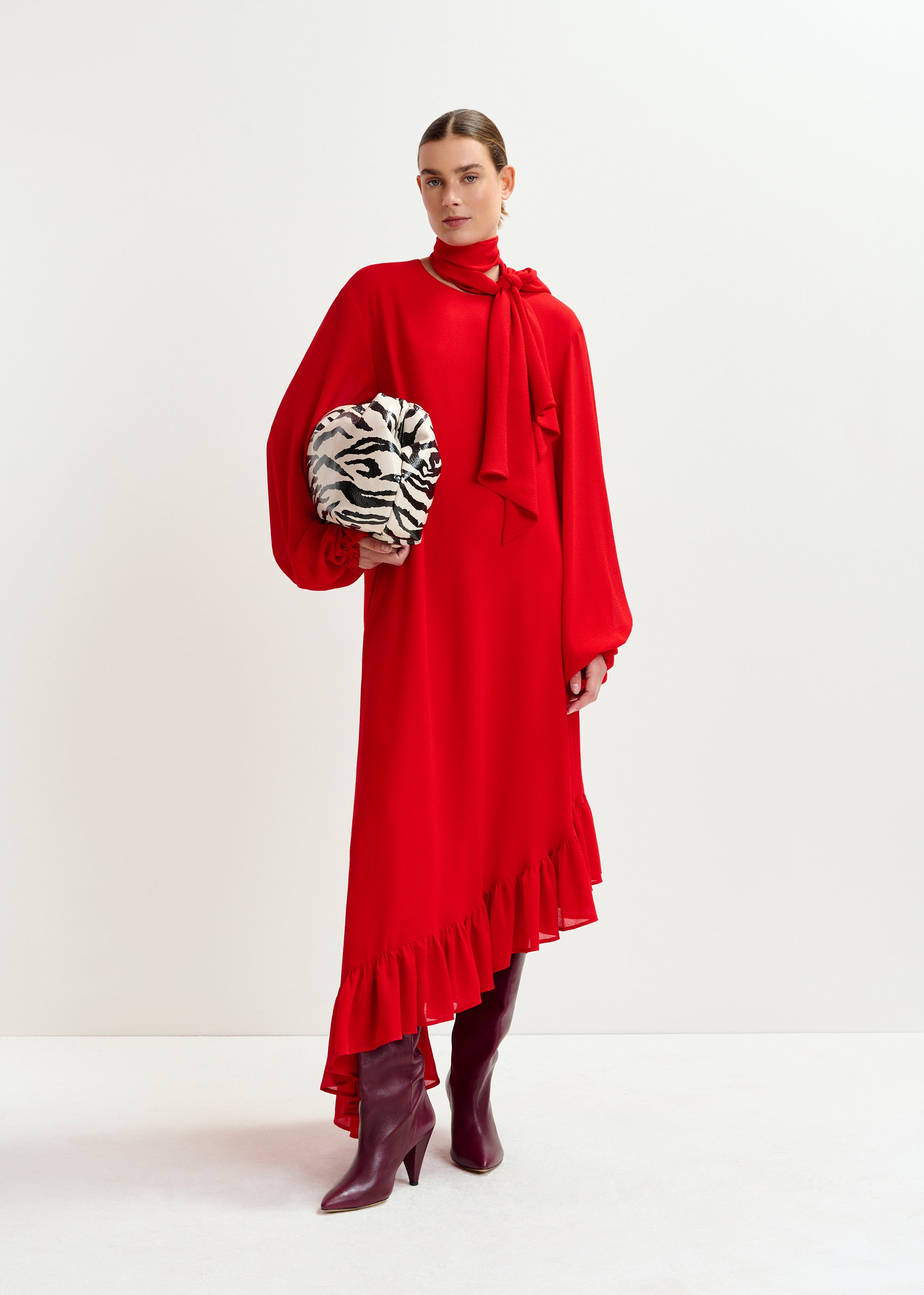 ESSENTIEL ANTWERP IFLOWER RED DRESS MACBEES