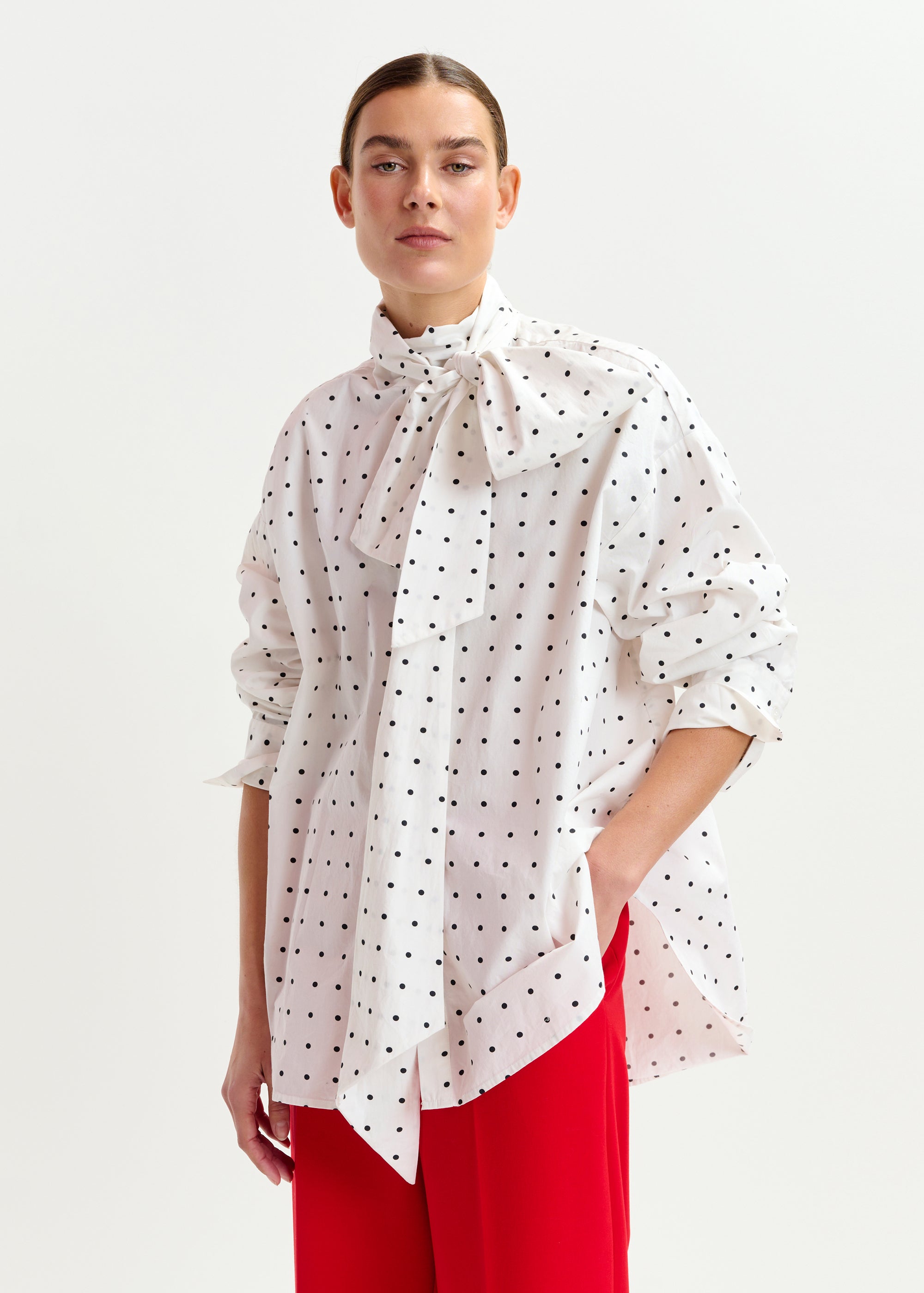 ESSENTIEL ANTWERP IMOVERIT OFF WHITE SHIRT MACBEES
