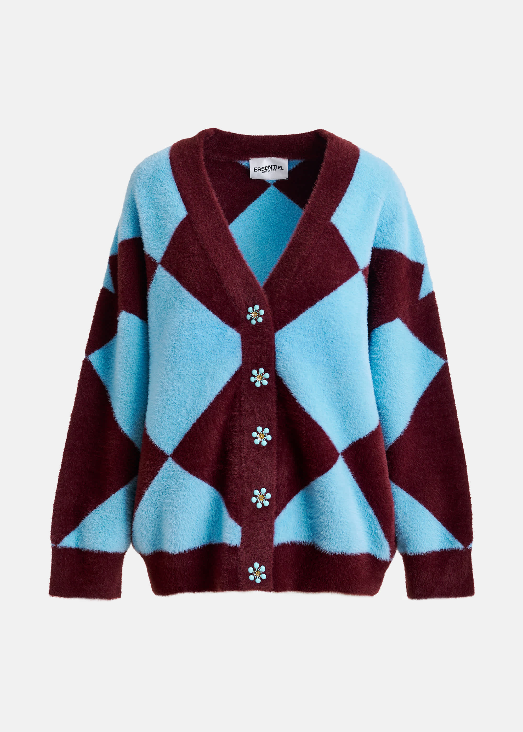 ESSENTIEL ANTWERP IWHO CHECK CARDIGAN MACBEES