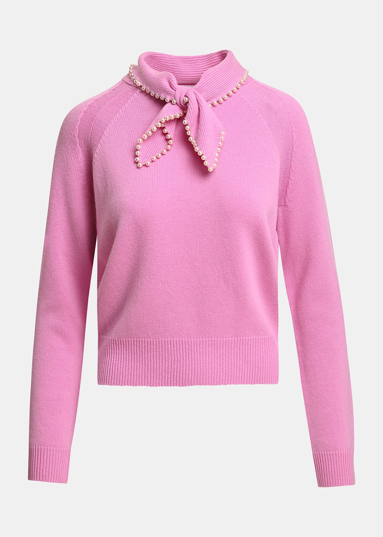 essentiel antwerp pink kasa pullover with beads