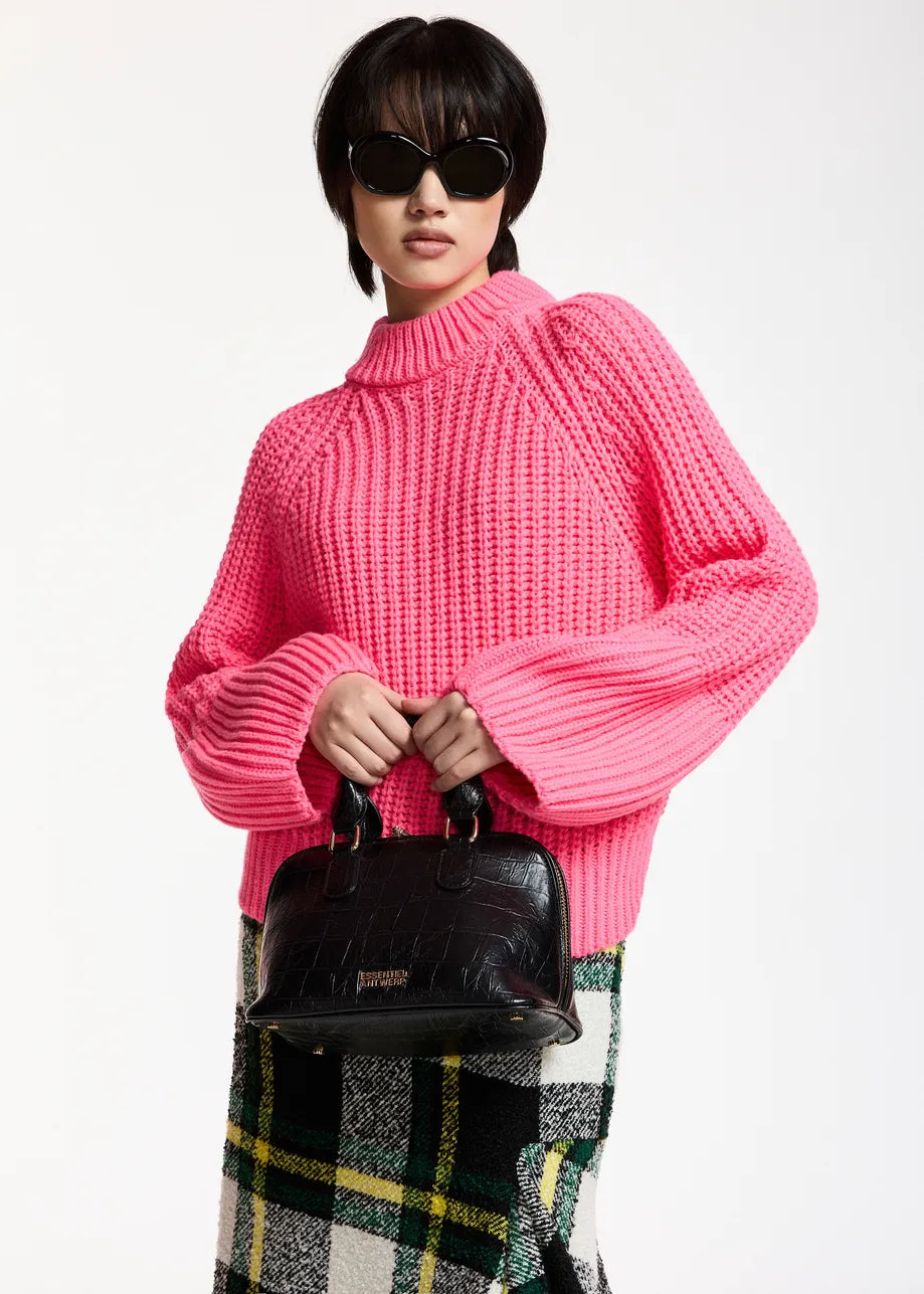 essentiel antwerp pink kristian knitted pullover