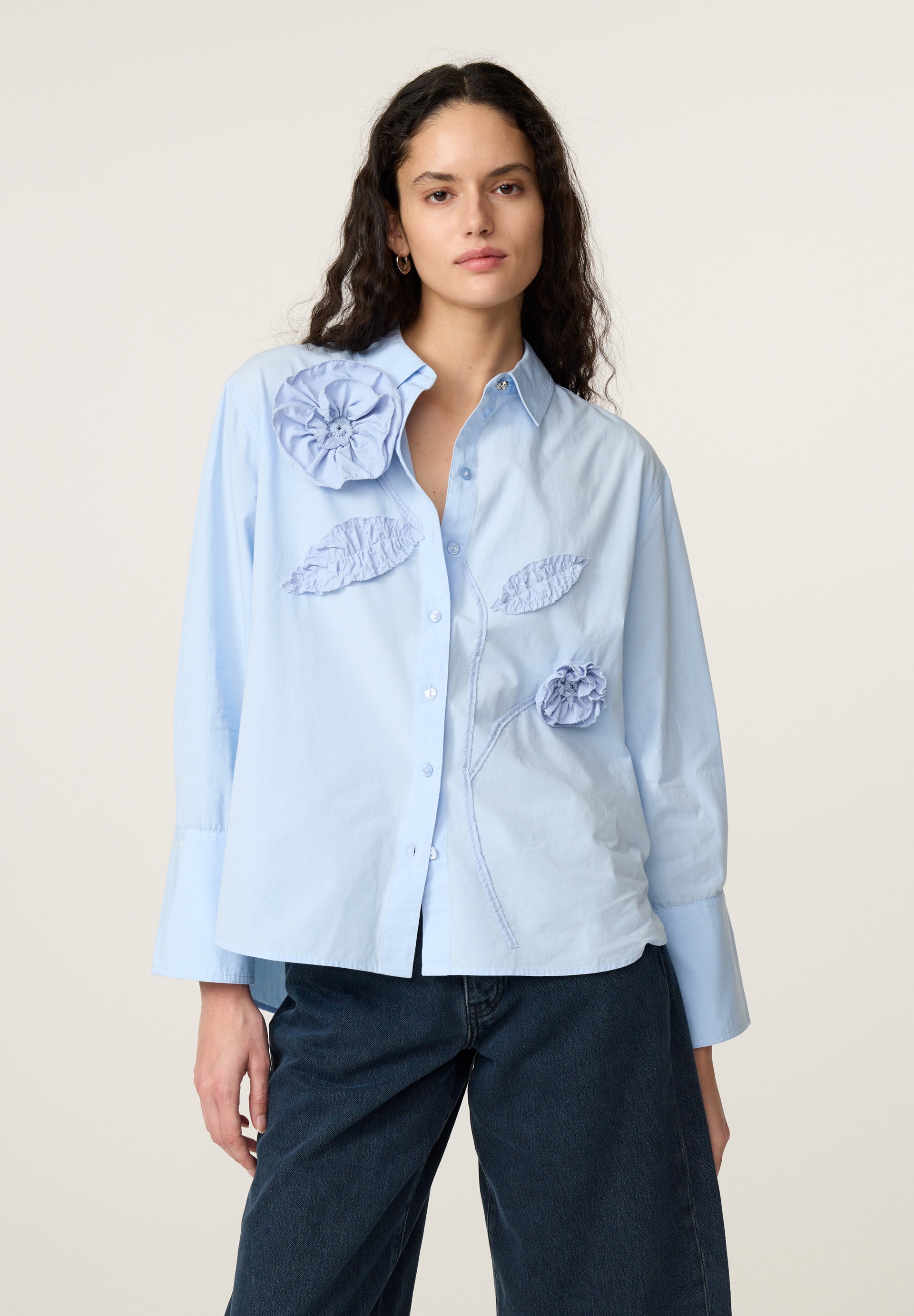 fabienne chapot blue alex blouse smart casual shirt