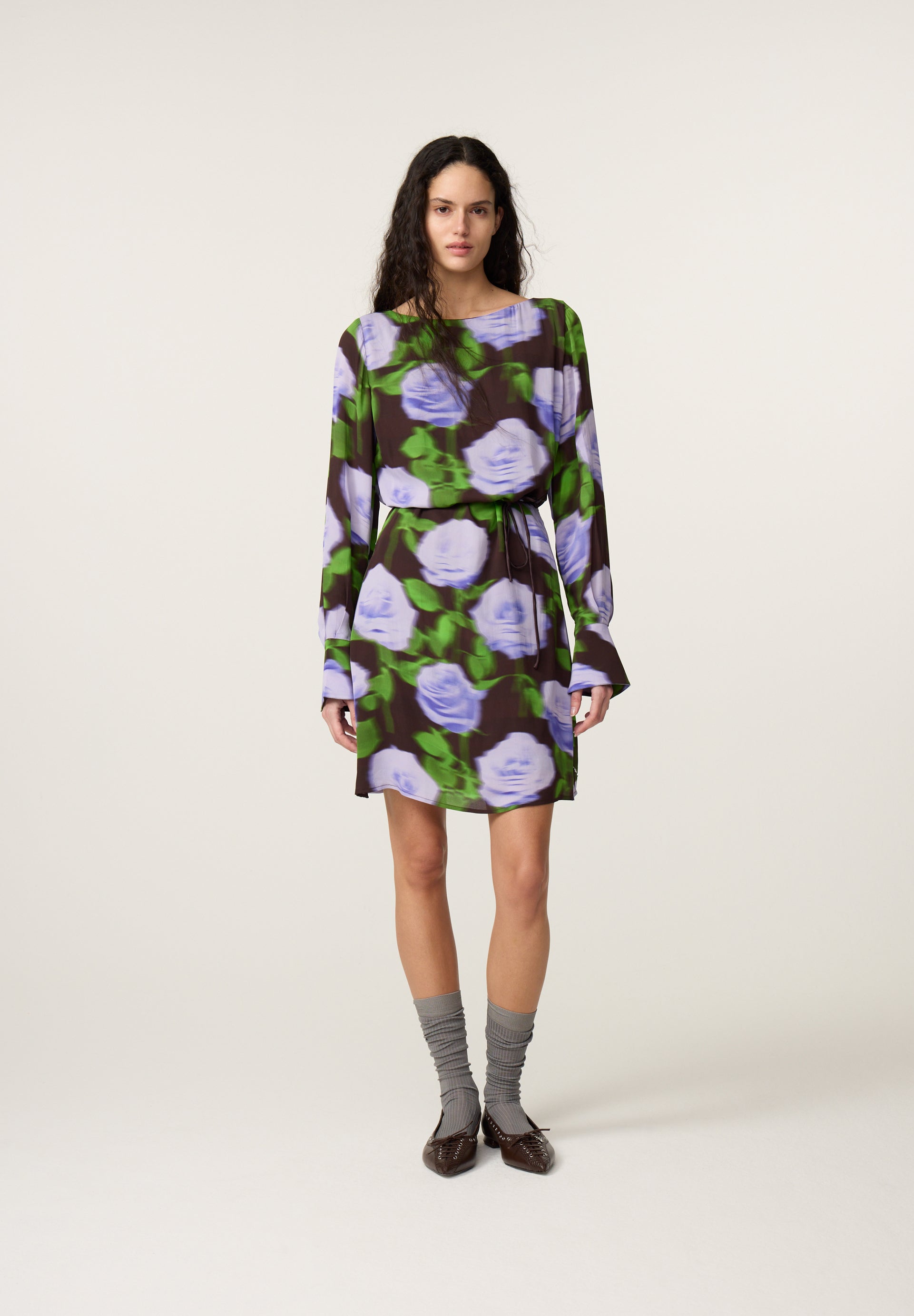 fabienne chapot lilac rosa rose print dress going out