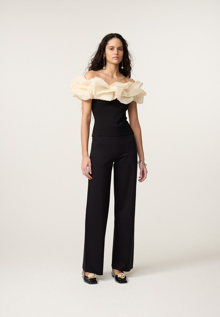 FABIENNE CHAPOT BLACK POPPIE OFF THE SHOULDER TOP CLTTOP86AW260207 226