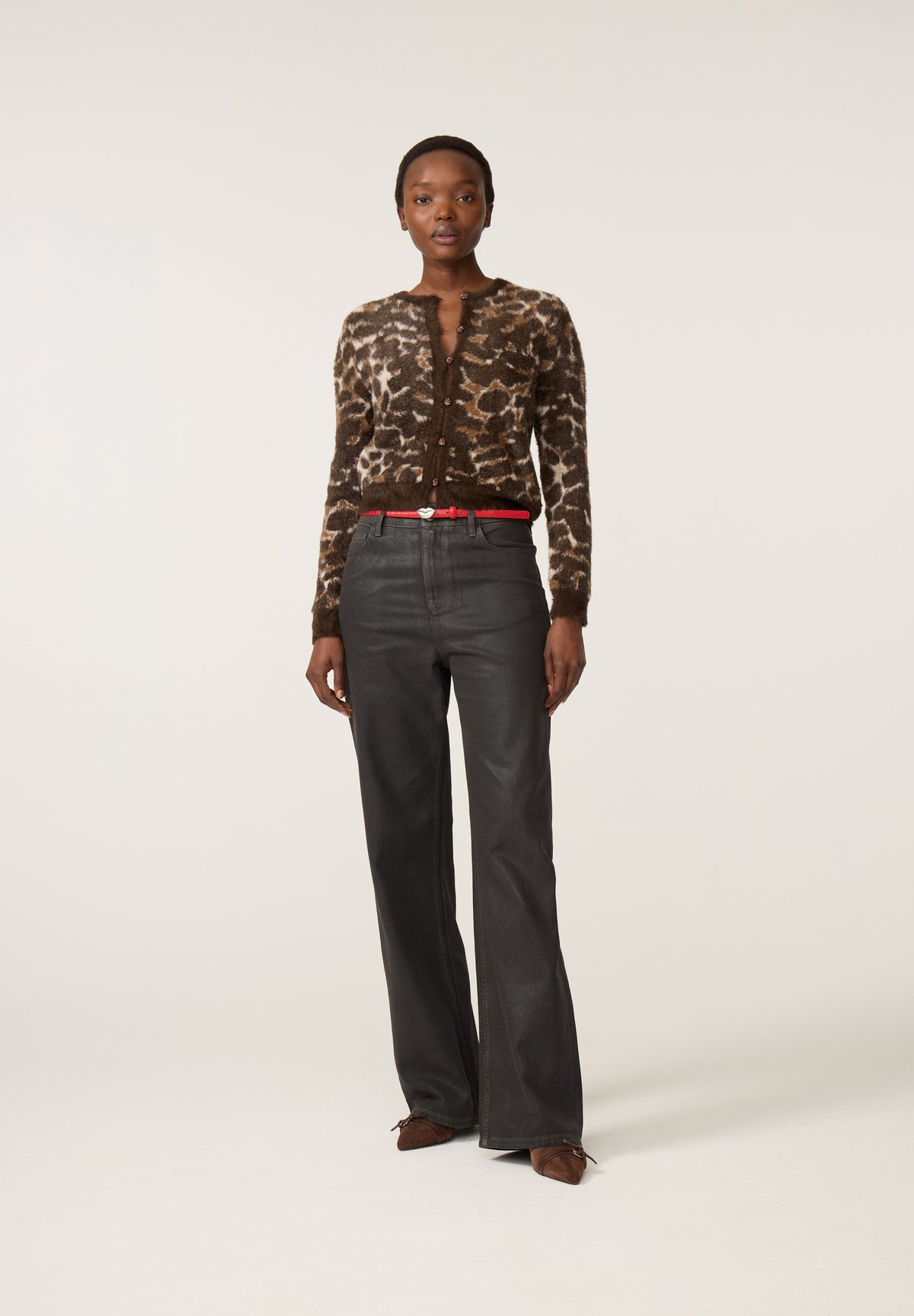FABIENNE CHAPOT ANIMAL PRINT HENRY CARDIGAN CLTCAR24AW260284 226