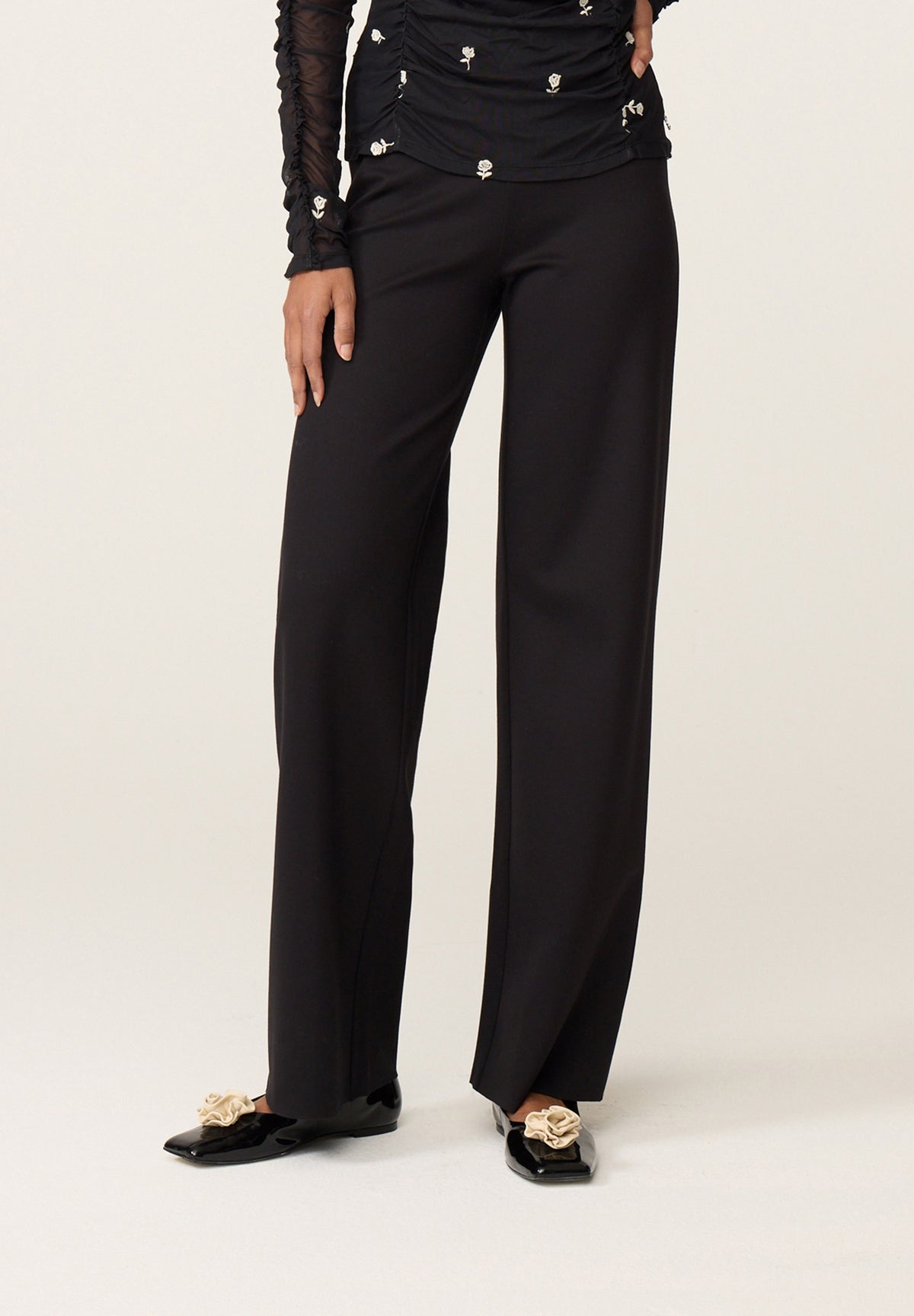 FABIENNE CHAPOT BLACK JUNE JERSEY TROUSERS CLTTRS36AW269001 226