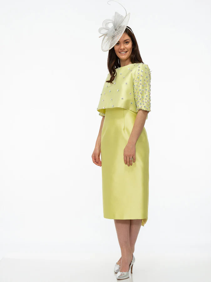 FELY CAMPO LIME BEADED JACKET & DRESS  224