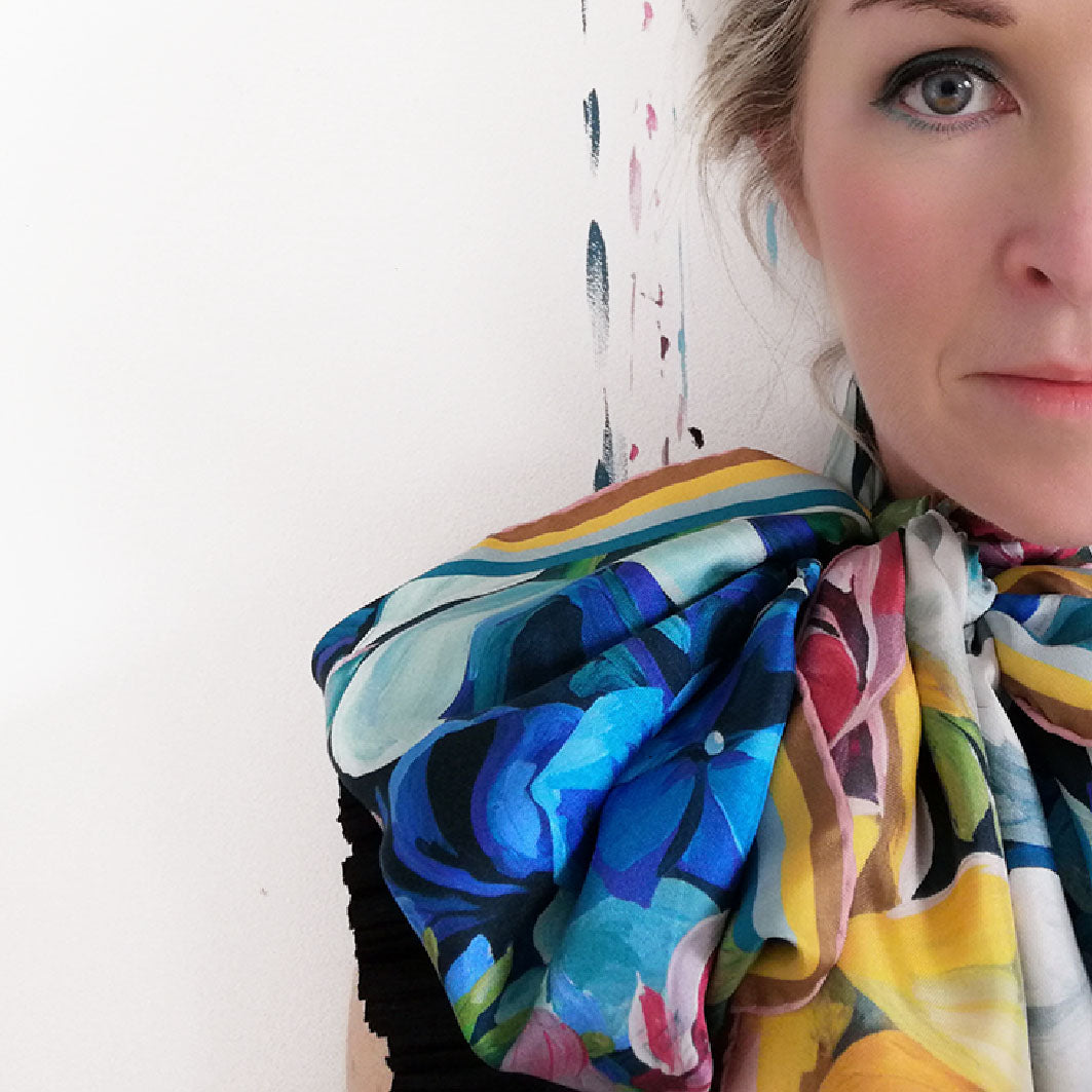 CAROLINE DUFFY DESIGNS  FLOURISH MIDI SCARF 225