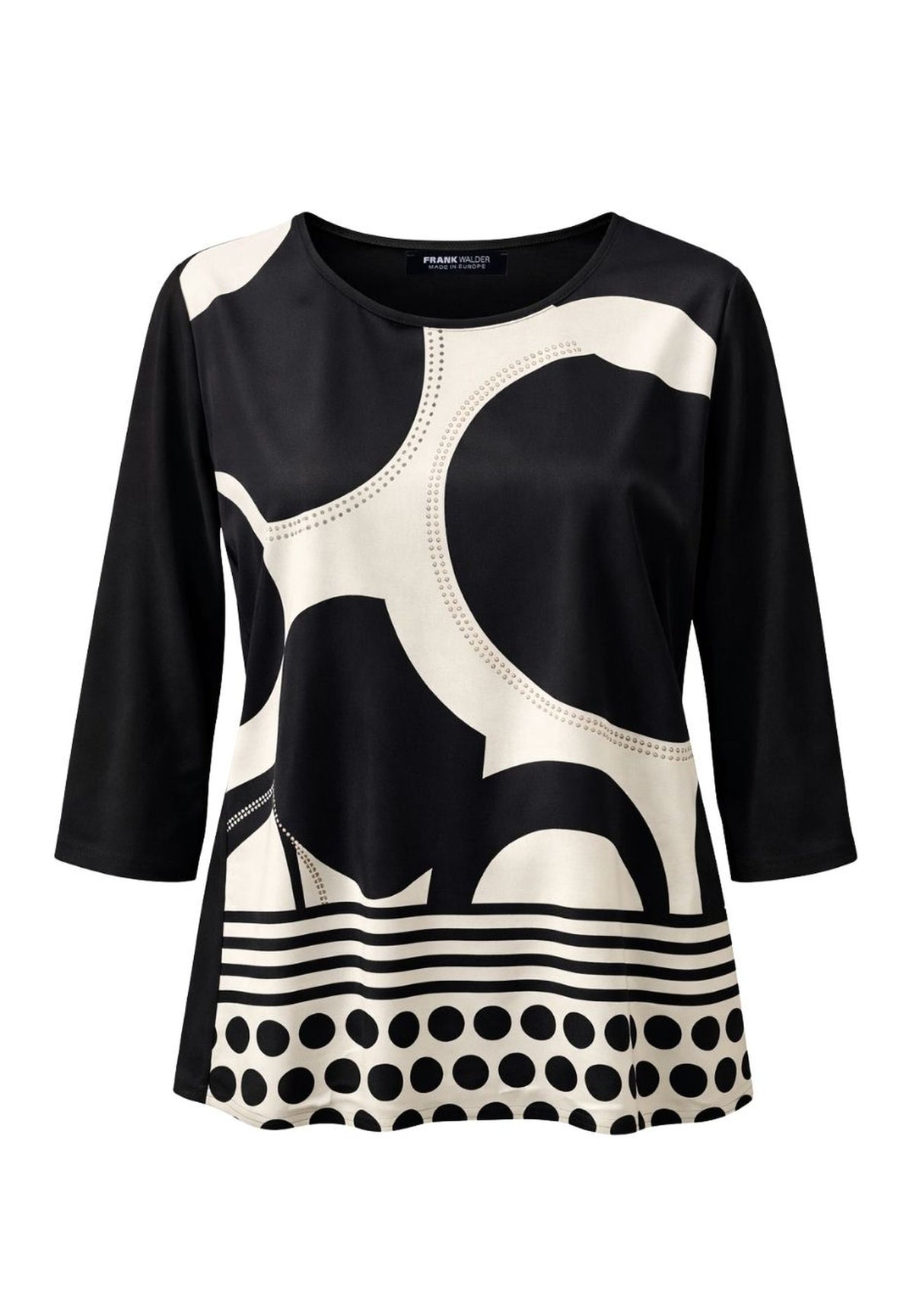 FRANK WALDER BLACK PRINT TOP 108421 226