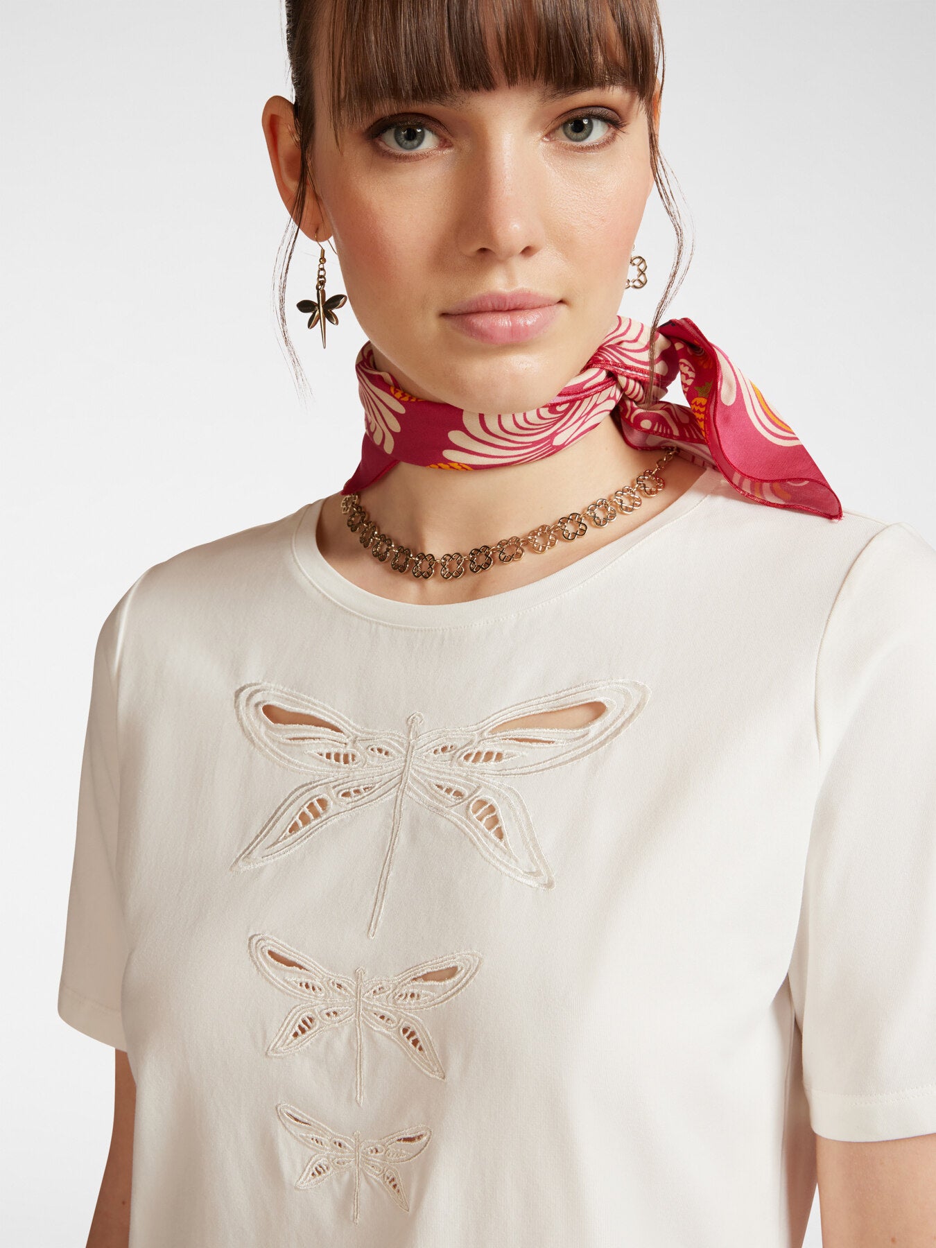 ELENA MIRO CREAM BUTTERFLY TOP G220Z0 125