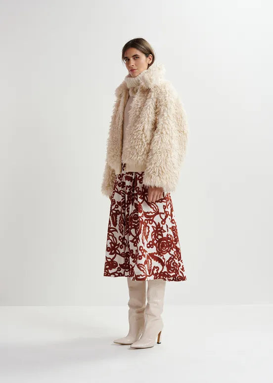 ESSENTIEL ANTWERP GENERGIZED FAUX FUR JACKET 224