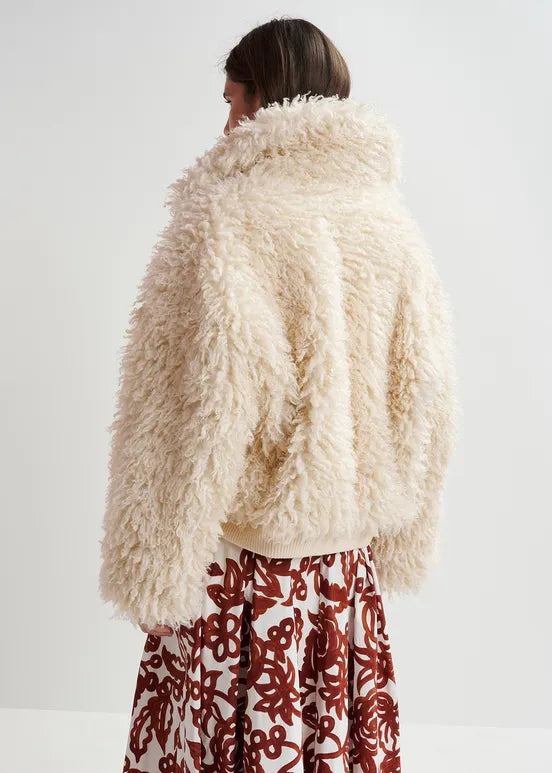 ESSENTIEL ANTWERP GENERGIZED FAUX FUR JACKET 224