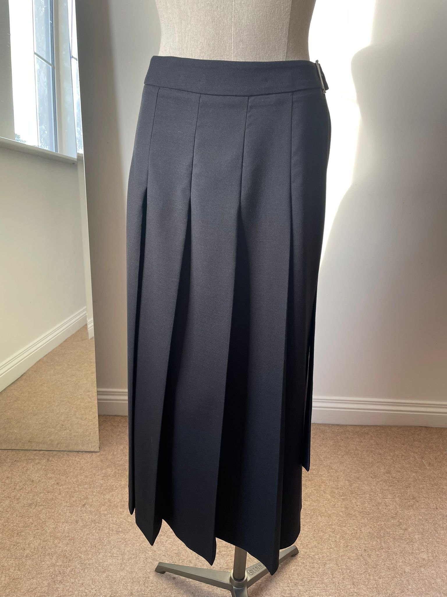 MEIMEIJ BLACK LONG PLEATED SKIRT F09 224