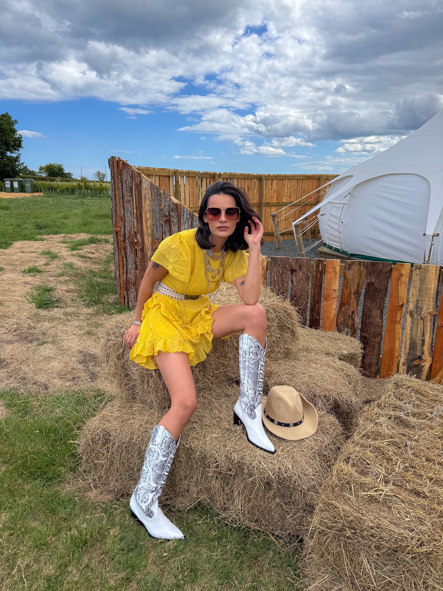 TERRY DE HAVILLAND COWBOY WHITE FAUX SNAKE BOOT 225