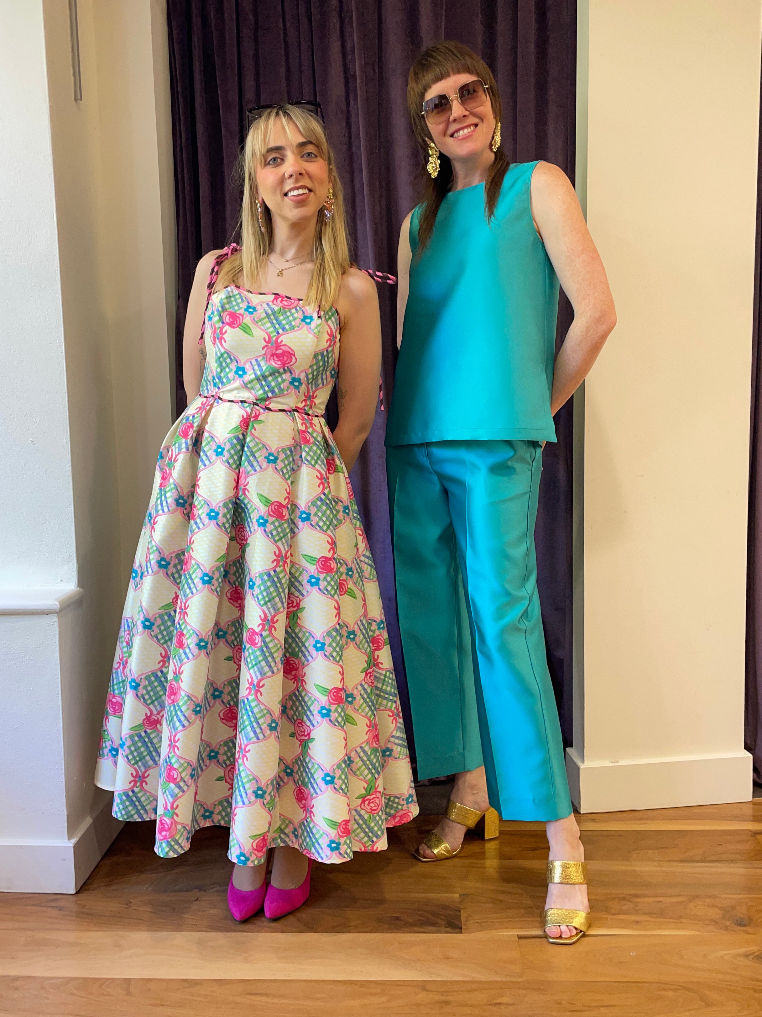 BEATRICE B AQUA TAFFETA TOP 4130 125