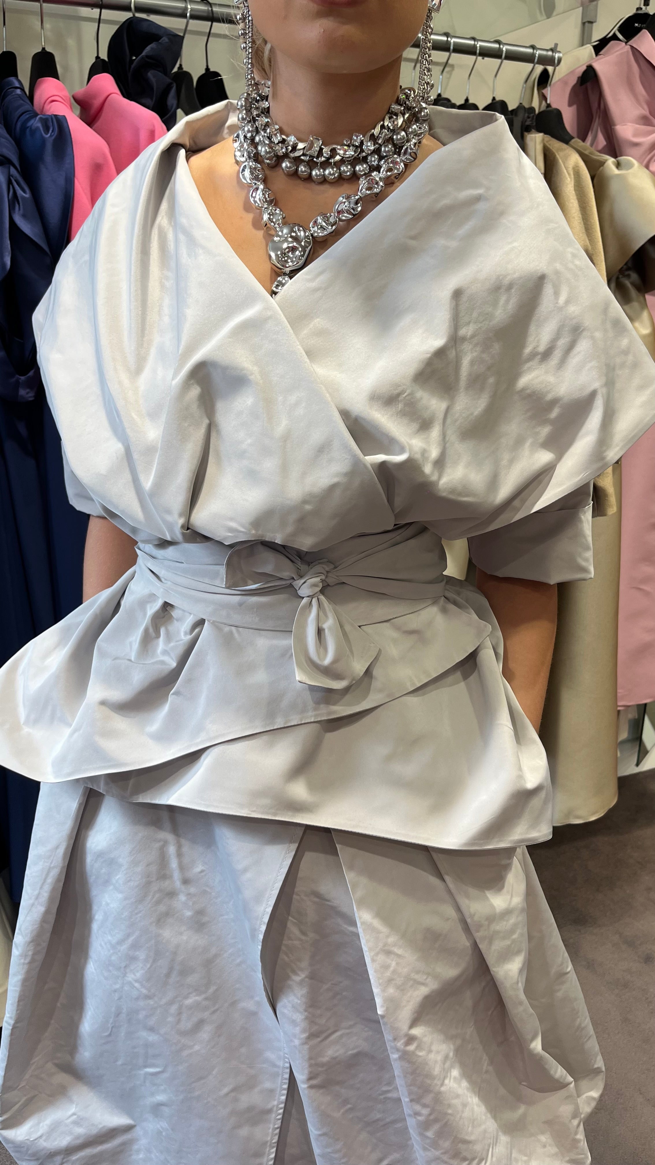 BIZE GREY BELTED JACKET BC5103 126