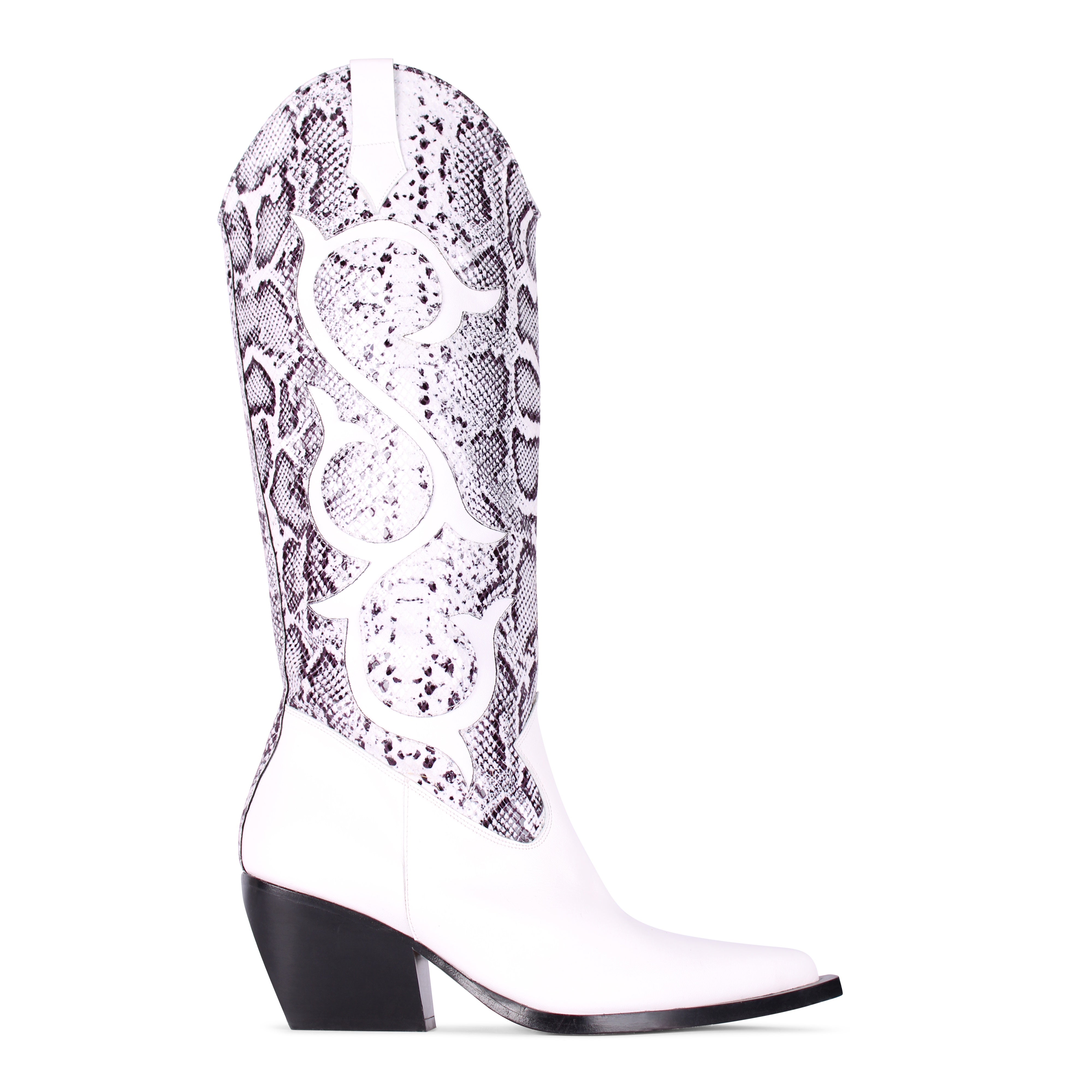 TERRY DE HAVILLAND COWBOY WHITE FAUX SNAKE BOOT 225