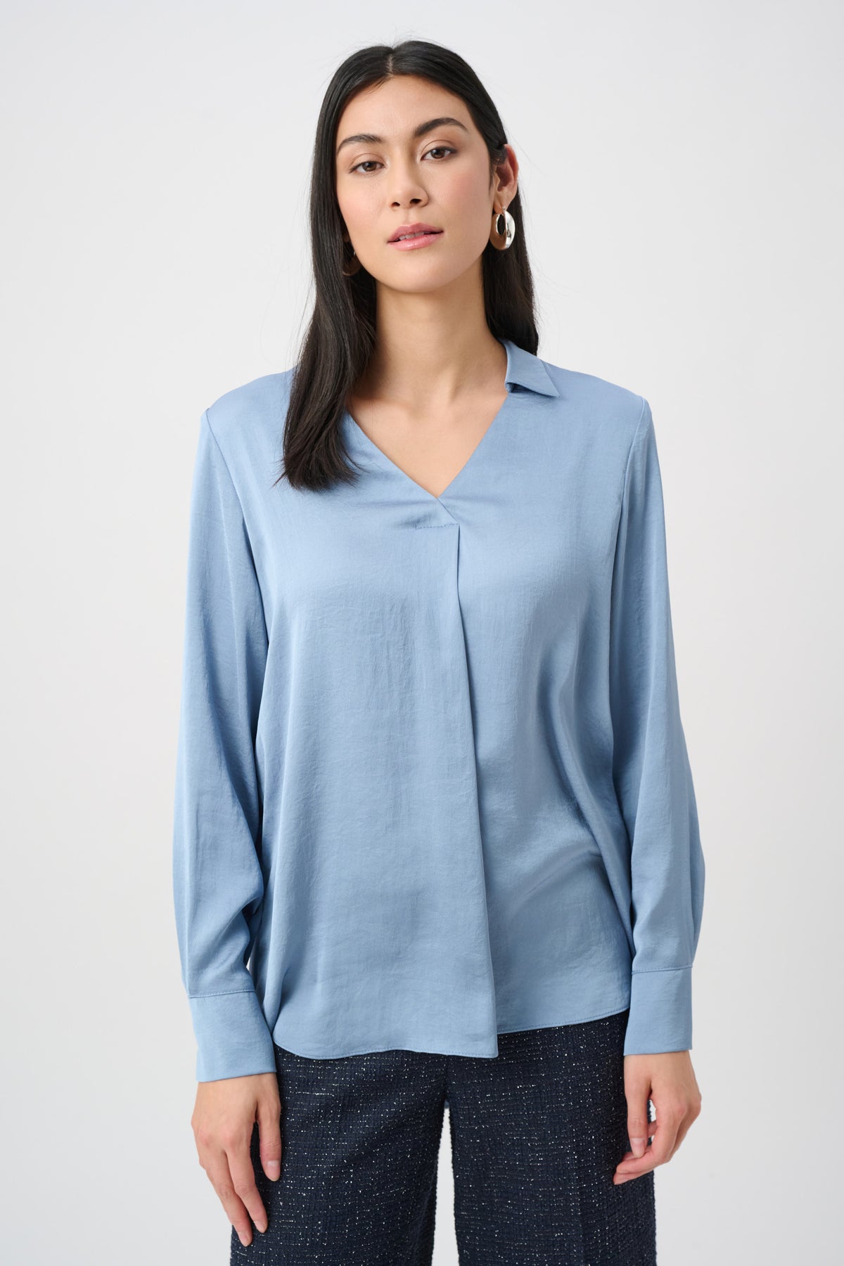 263025 4510 joseph ribkoff blue tunic top workwear