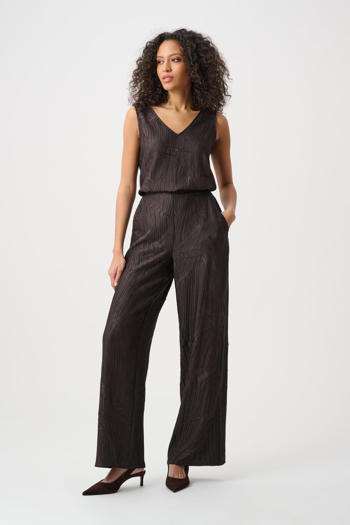 263052 3799 joseph ribkoff brown trousers pleated