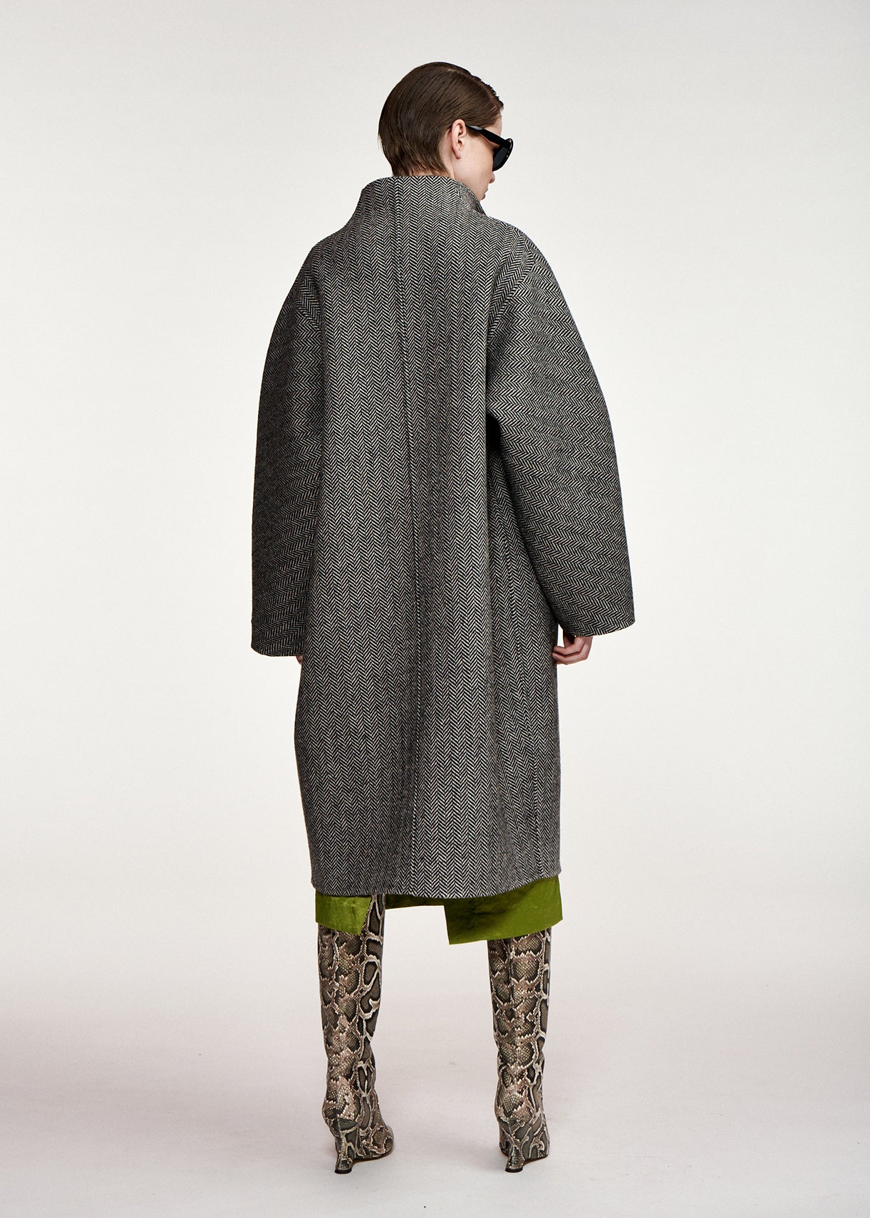 ESSENTIEL ANTWERP GREY KABALA OVERSIZED COAT 226