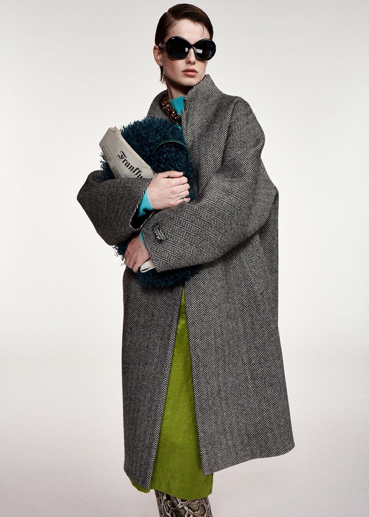 ESSENTIEL ANTWERP GREY KABALA OVERSIZED COAT 226