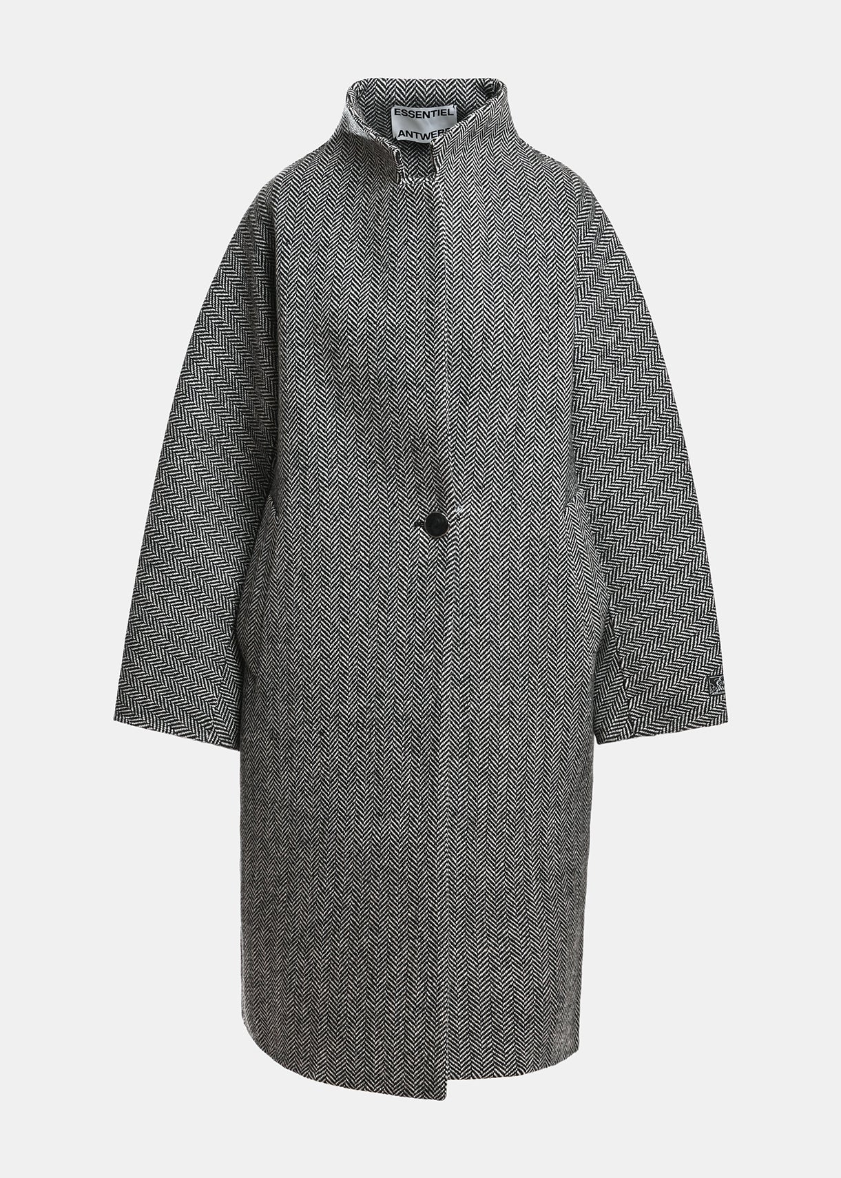 ESSENTIEL ANTWERP GREY KABALA OVERSIZED COAT 226