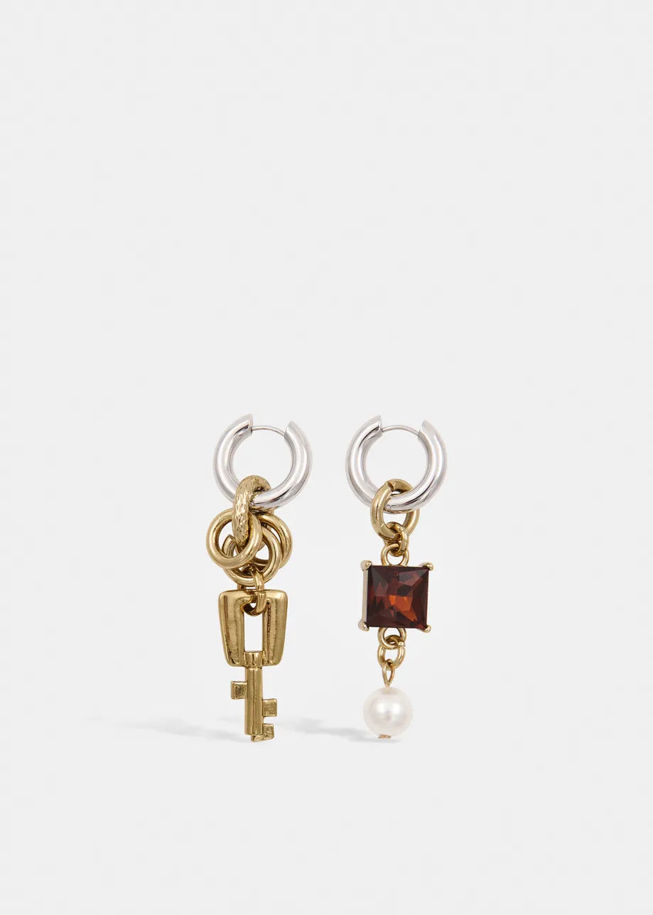 ESSENTIEL ANTWERP GOLD KAOS BICOLOR EARRINGS KAOS 226