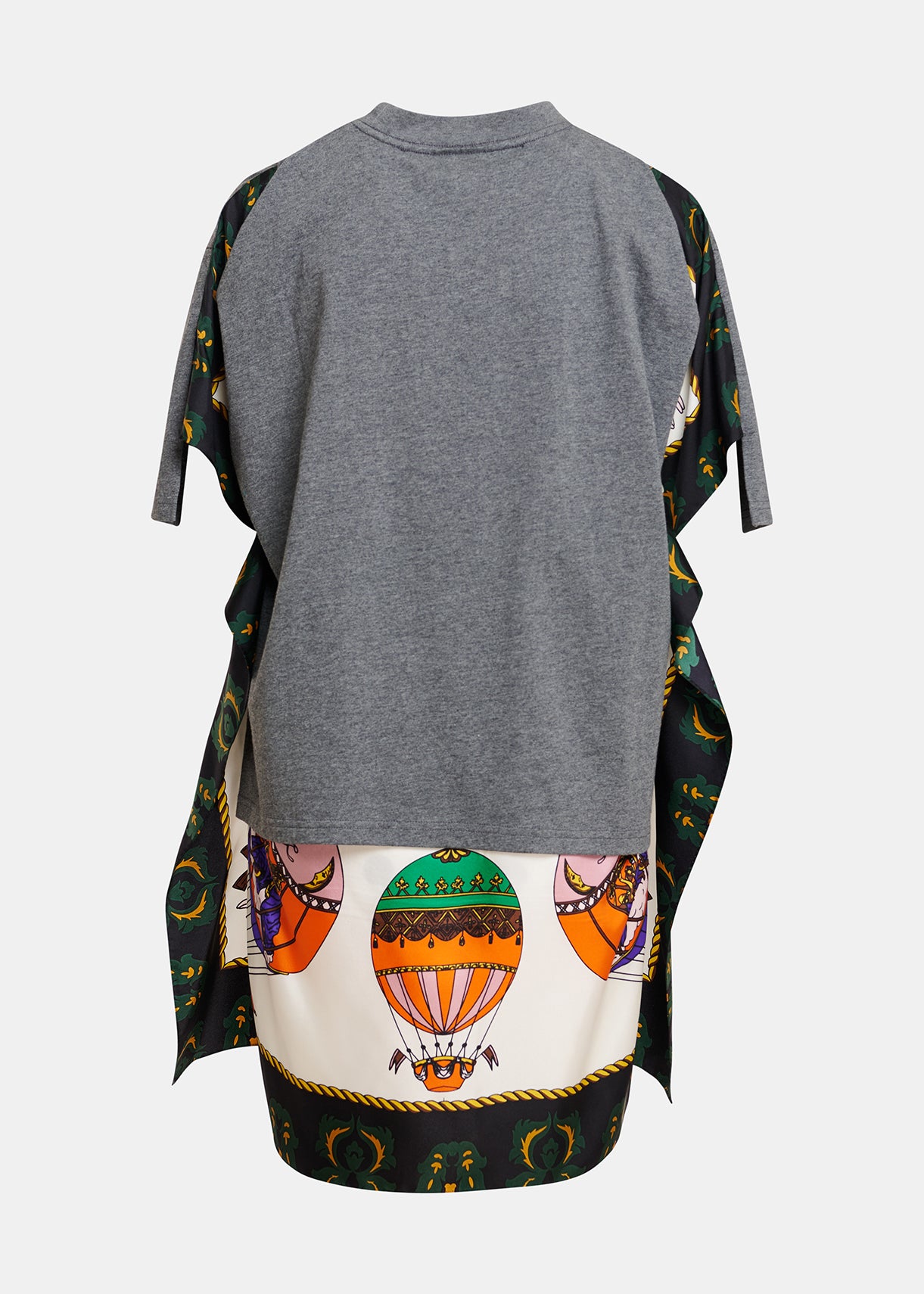 ESSENTIEL ANTWERP GREY KASSIS T-SHIRT WITH SILK SCARF 226