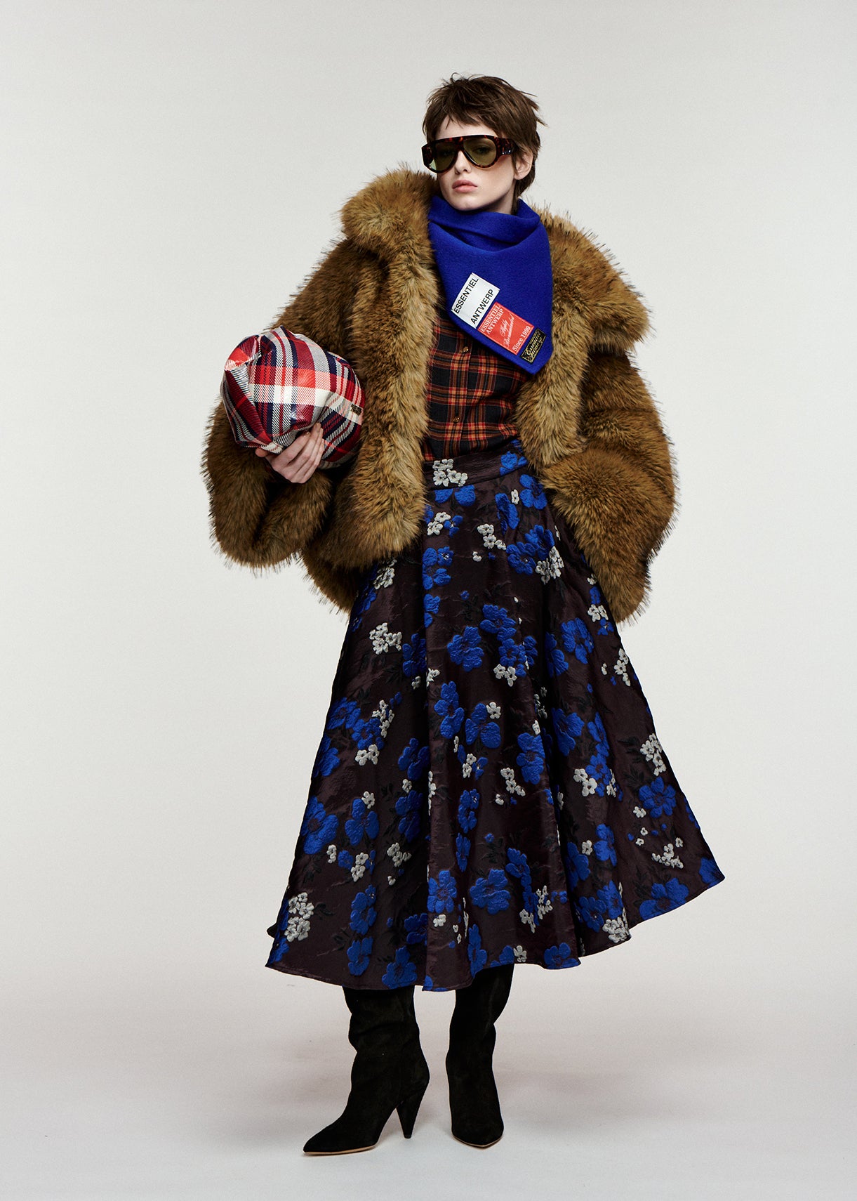 ESSENTIEL ANTWERP WINE KATHYANNE CIRCLE MIDI-SKIRT 226