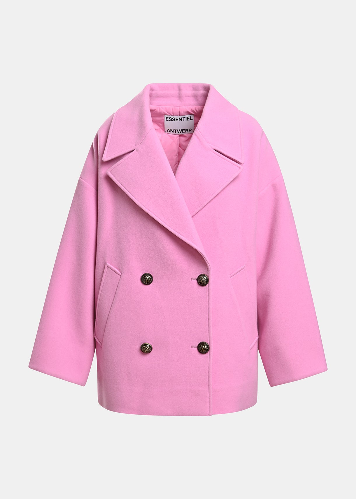 ESSENTIEL ANTWERP PINK KIDNEY OVERSIZED COAT 226
