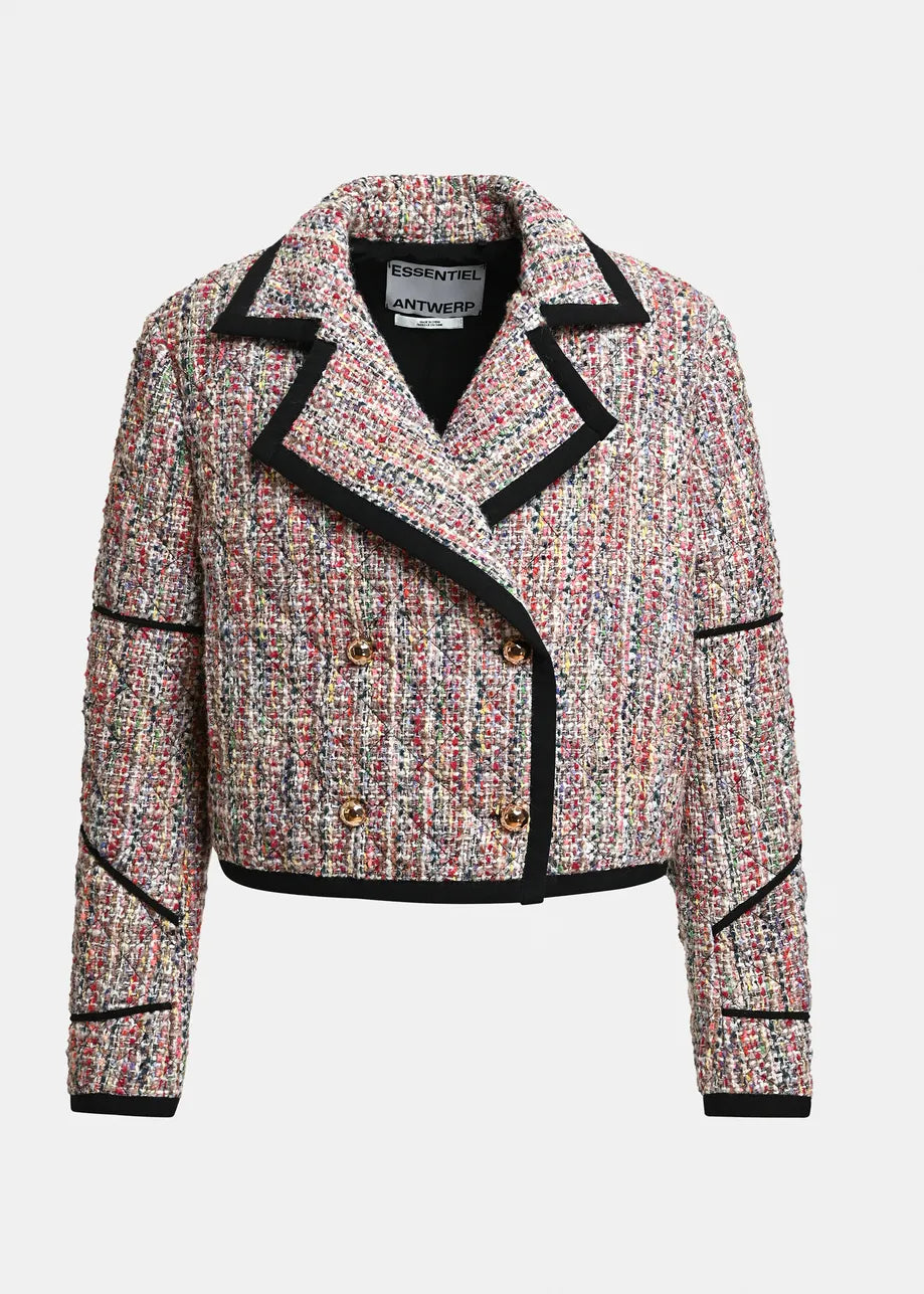 ESSENTIEL ANTWERP MULTI KIRA1 CROPPED JACKET 226