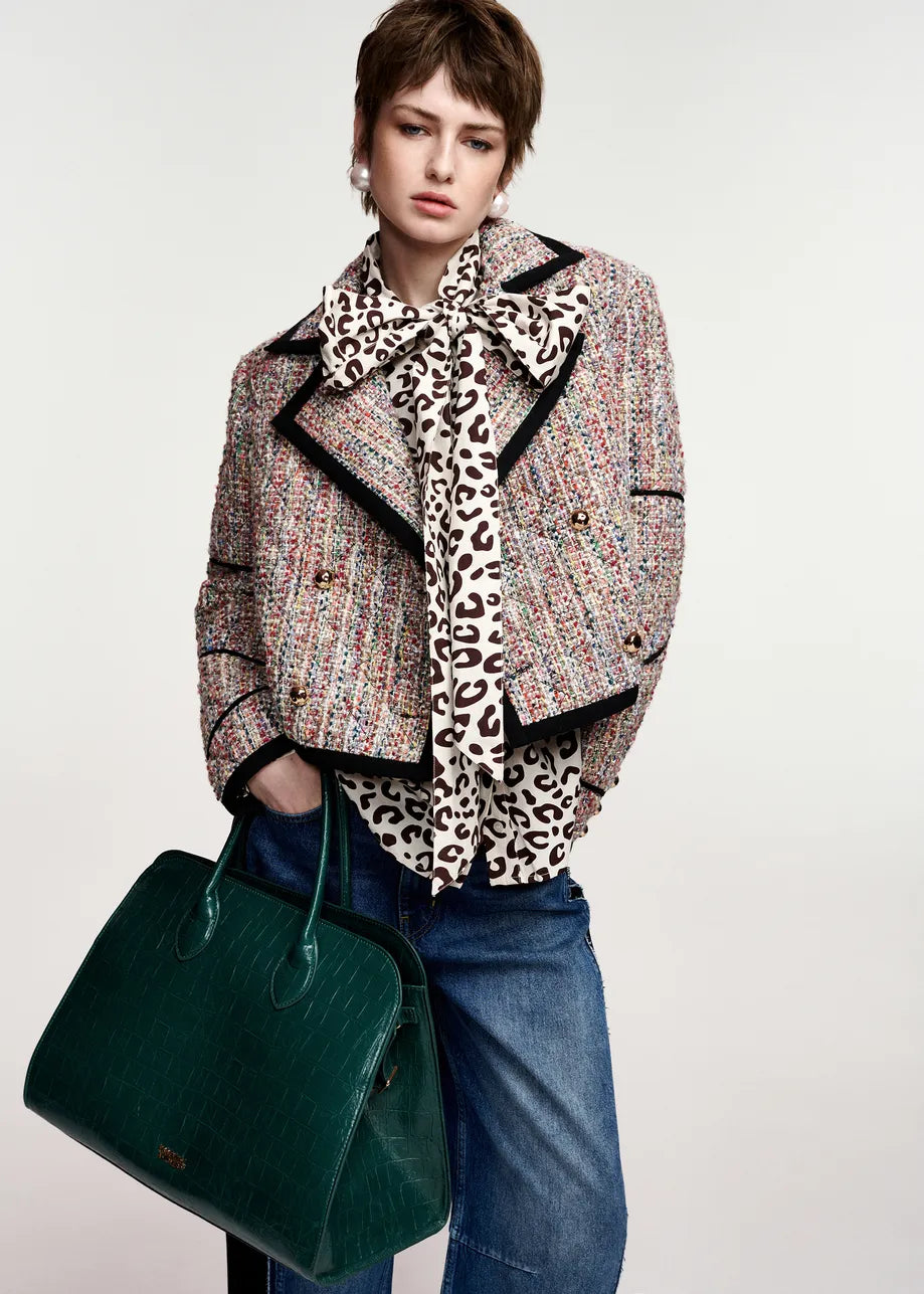 ESSENTIEL ANTWERP MULTI KIRA1 CROPPED JACKET 226